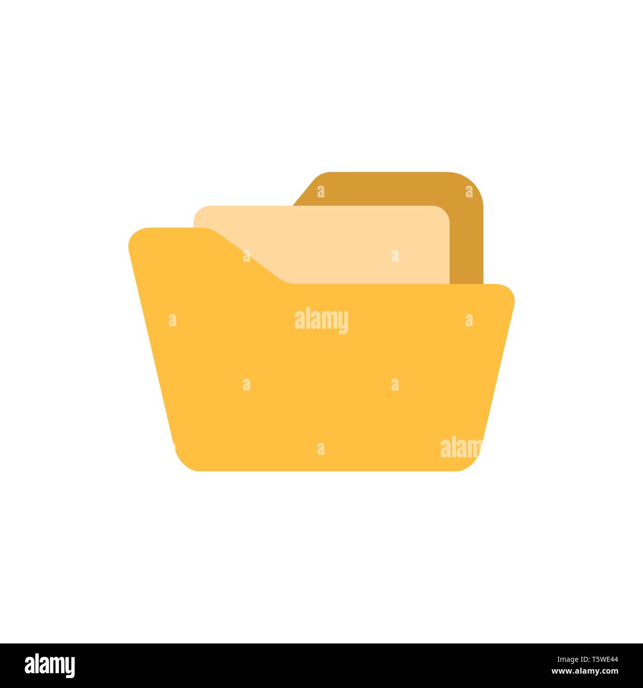 File folder icon in flat style. Documents archive vector illustration ...