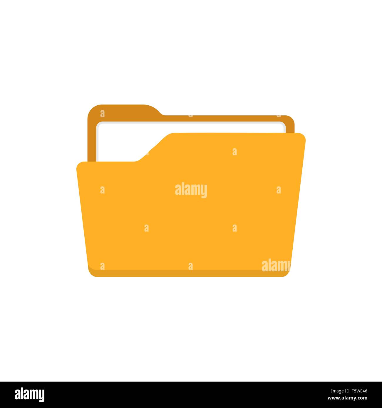 File folder icon in flat style. Documents archive vector illustration ...