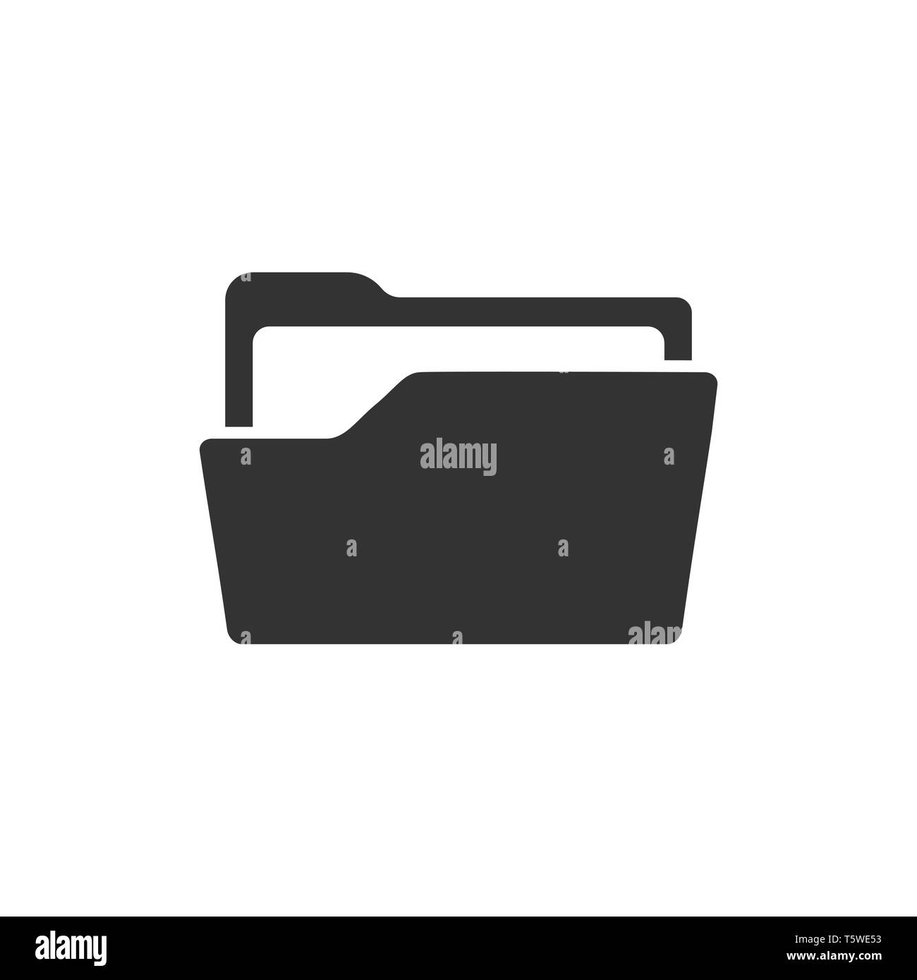 File folder icon in flat style. Documents archive vector illustration ...