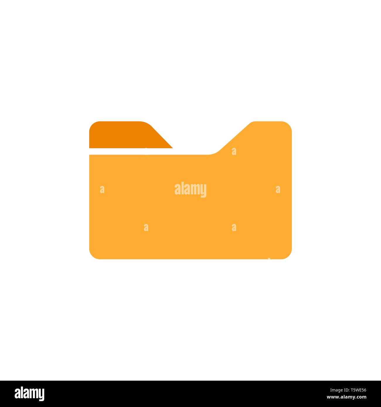 File folder icon in flat style. Documents archive vector illustration ...