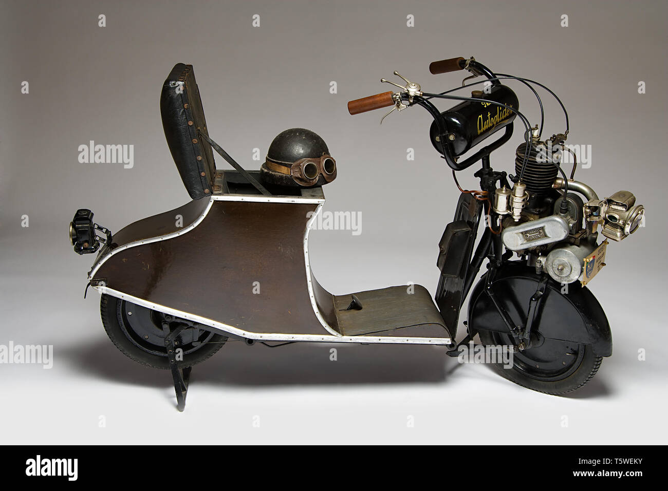 Moto d'epoca Autoglider. Scooter.   Marca: Townsend Engineering Company modello: Autoglider  nazione: Regno Unito - Birmingham anno: 1919  Stock Photo