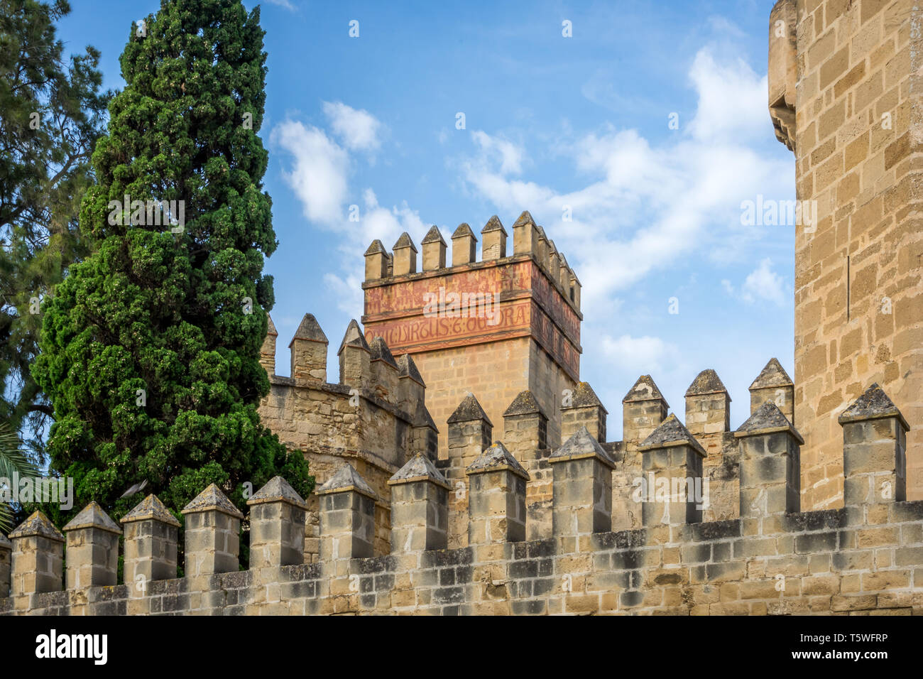 One of the towers of the Castle San Marcos. A 13th century structure built by Alfonso X of Castile. Stock Photo