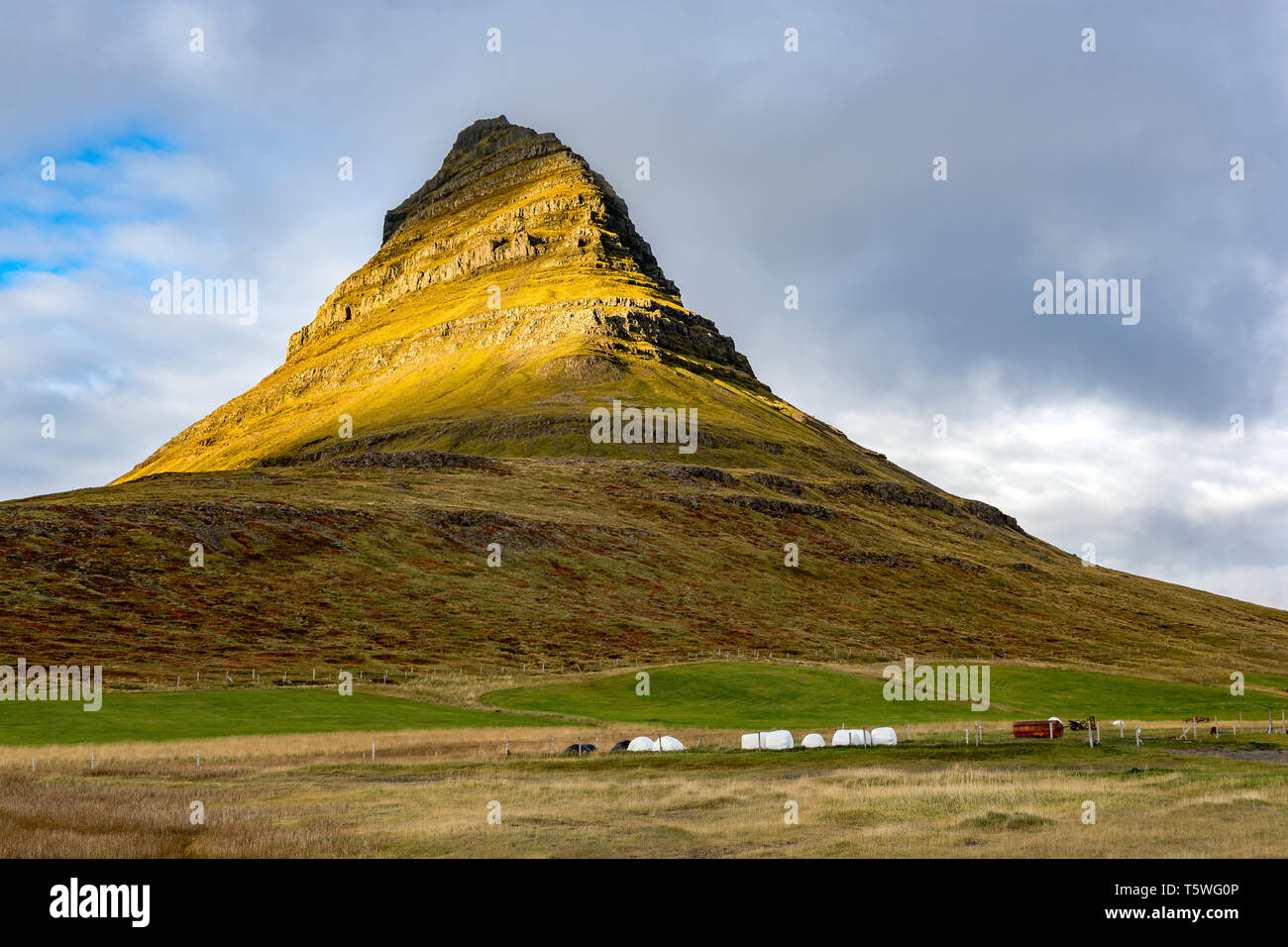 Kirkjufell (463m) is a beautifully shaped and a symmetric, free