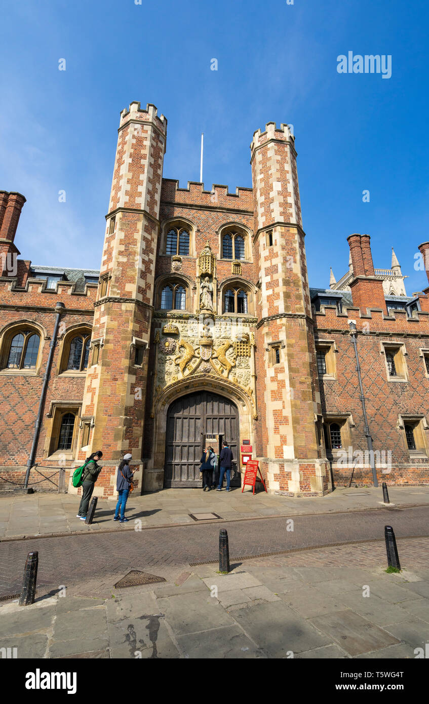 St Johns College Gate To First Court From St Johns Street Cambridge 