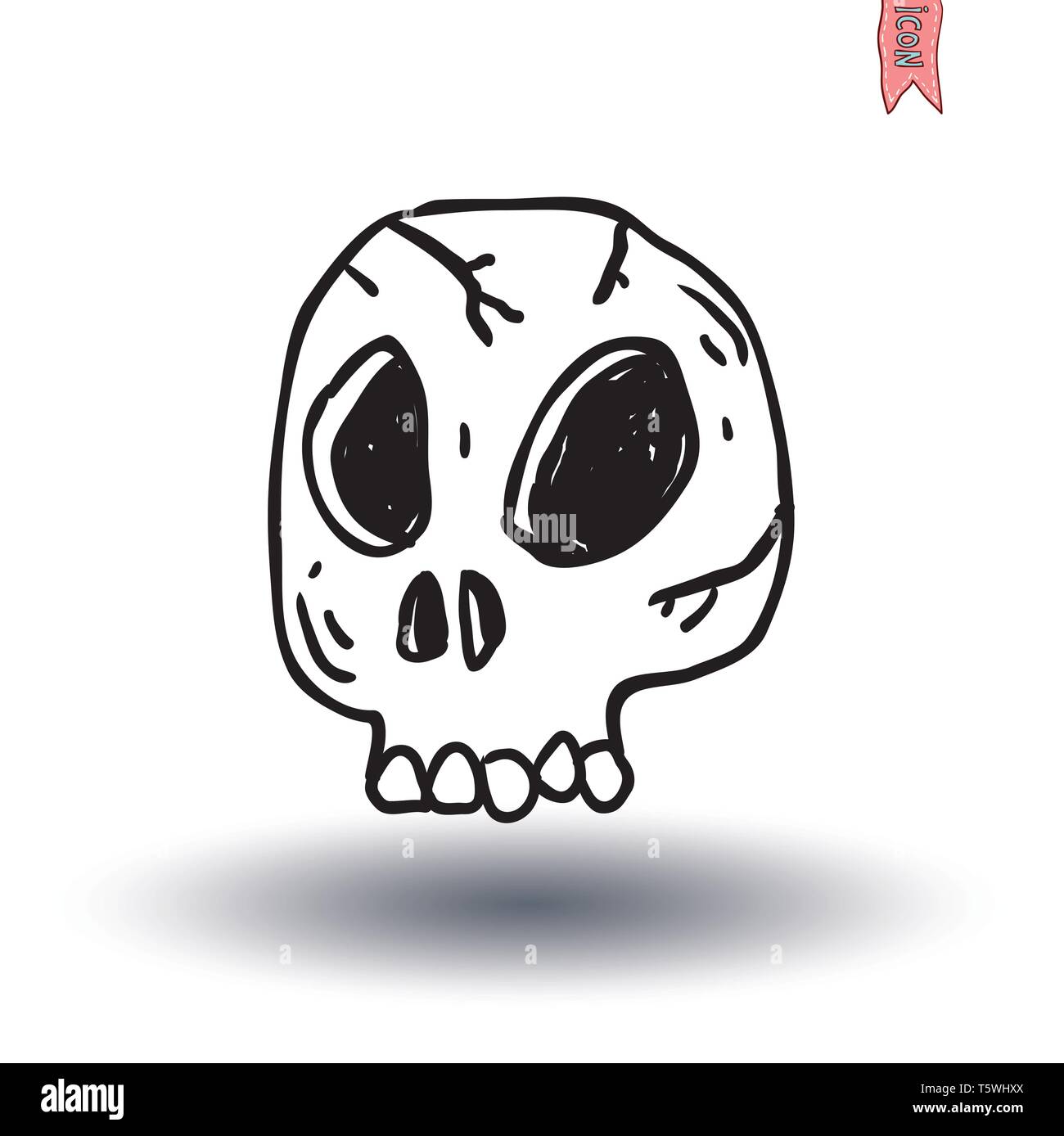 skull cartoon icon. vector illustration Stock Vector Image & Art - Alamy
