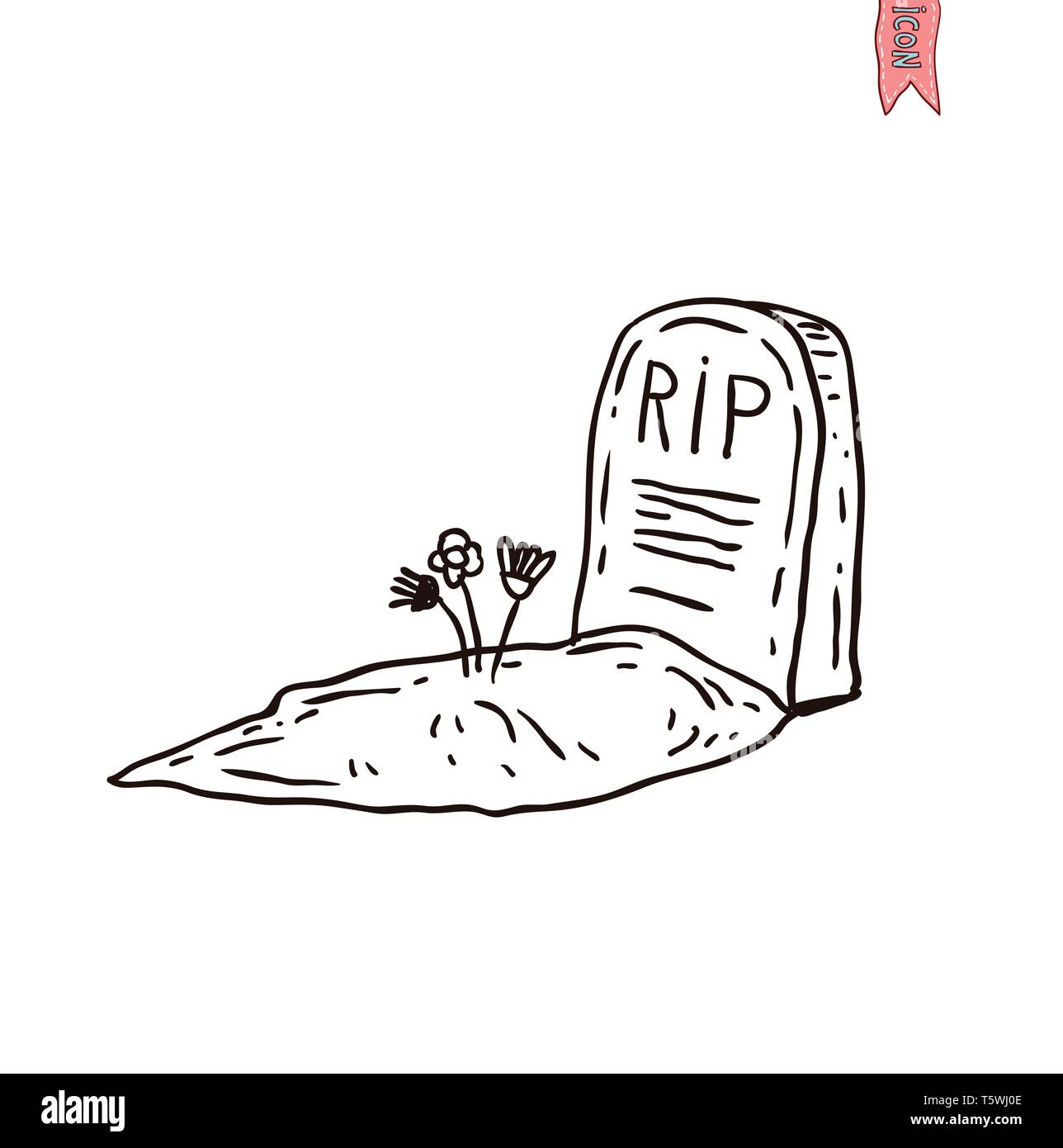 RIP Tombstone Halloween Doodle Illustration 11812355 PNG