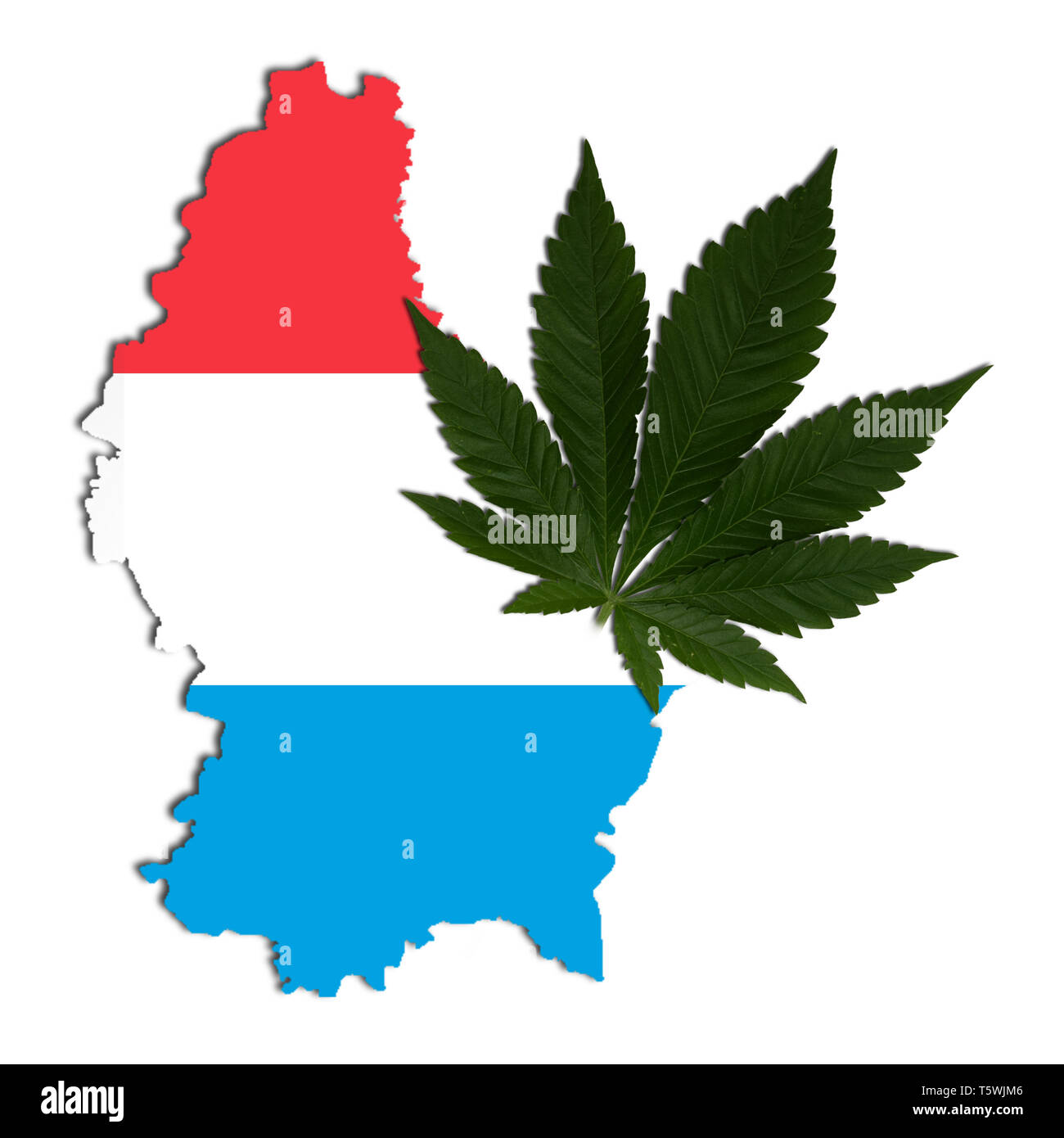 Drug Policy of Luxembourg regarding the Use of Cannabis Stock Photo