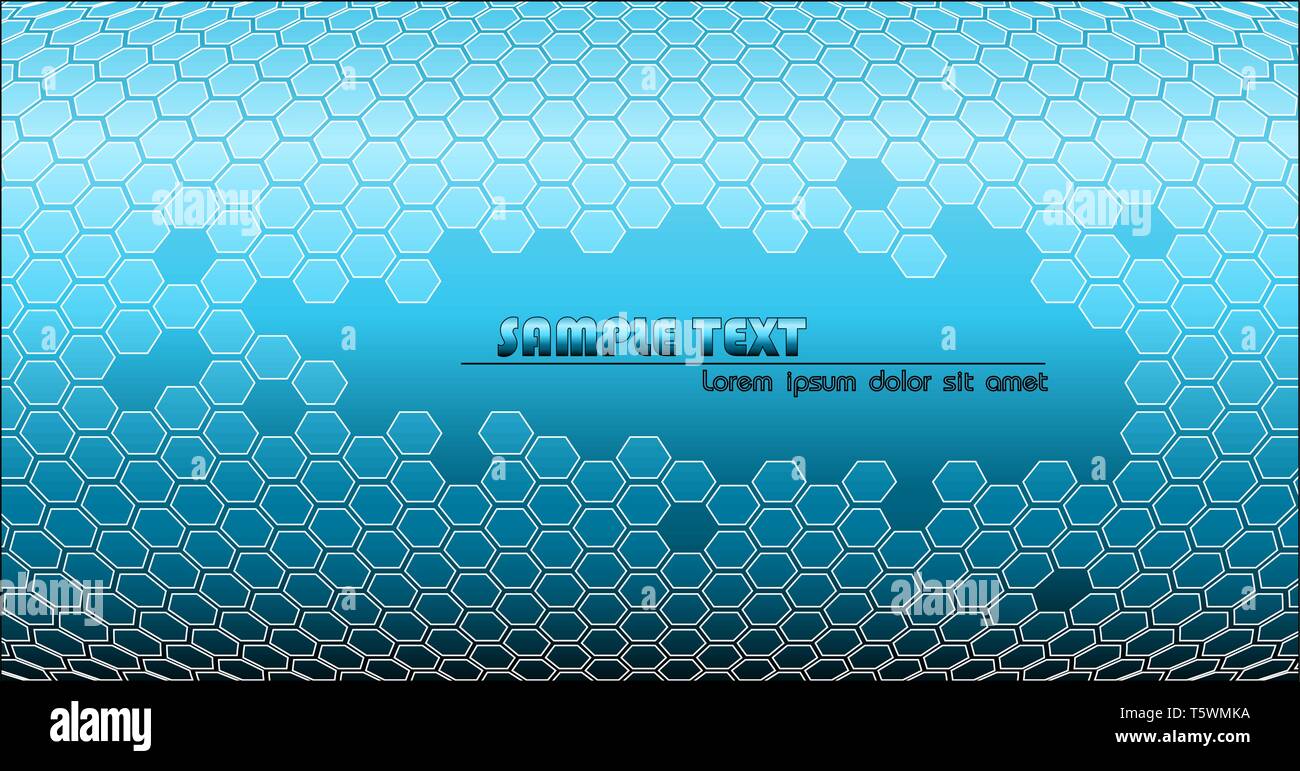 Abstract blue technical background made from hexagons Stock Vector ...