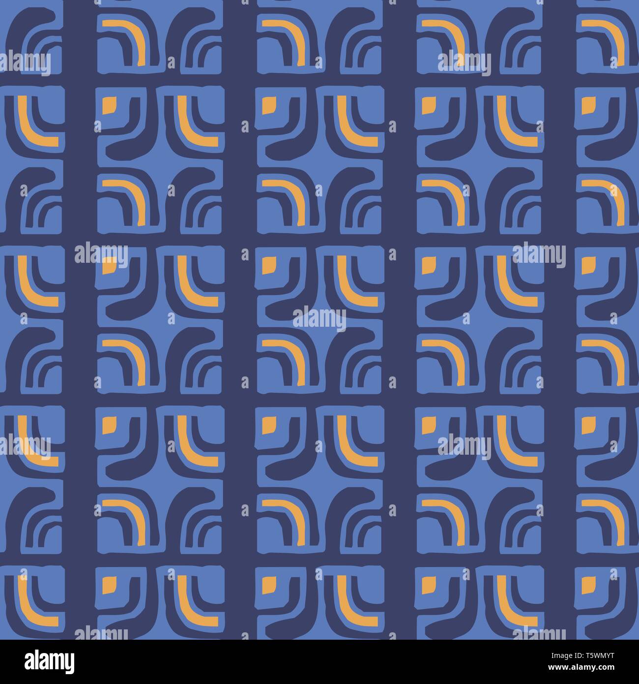 Blue Ethnic seamless patterns for background or wallpaper 10 eps Stock