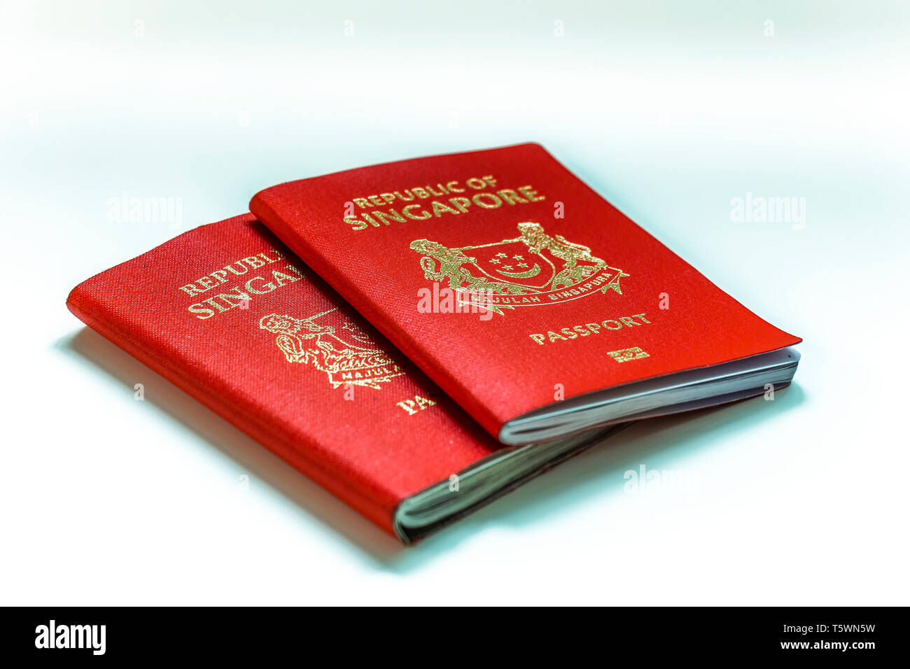 Singapore passport is ranked the most powerful passport in the world with visa-free or visa on arrival access to 189 countries, in conjuction with the Stock Photo