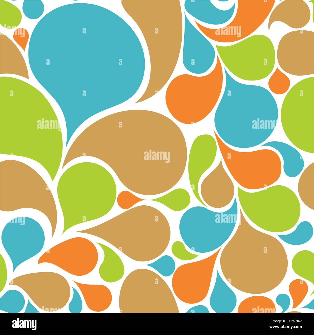 Colorful abstract seamless pattern made from various spatters Stock Vector