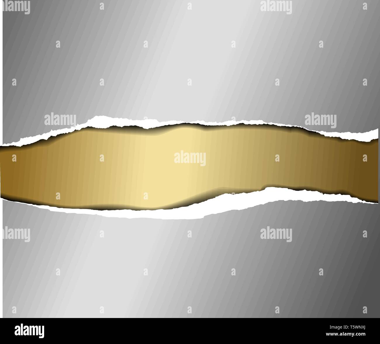 Vector ripped silver and golden paper - abstract Christmas background ...