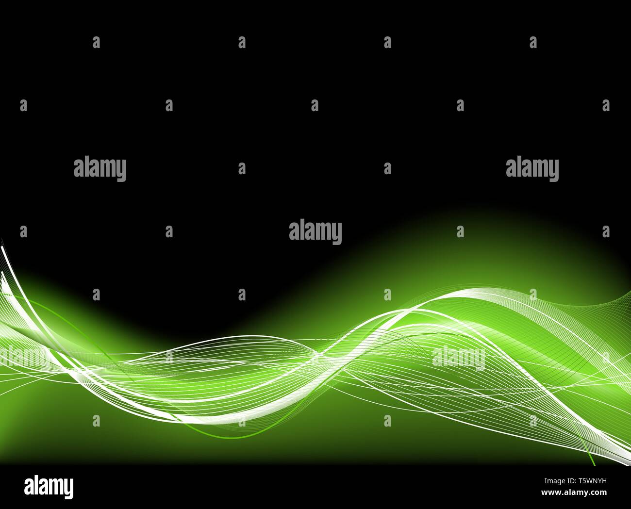 Abstract smooth black background with green fibres Stock Vector Image ...
