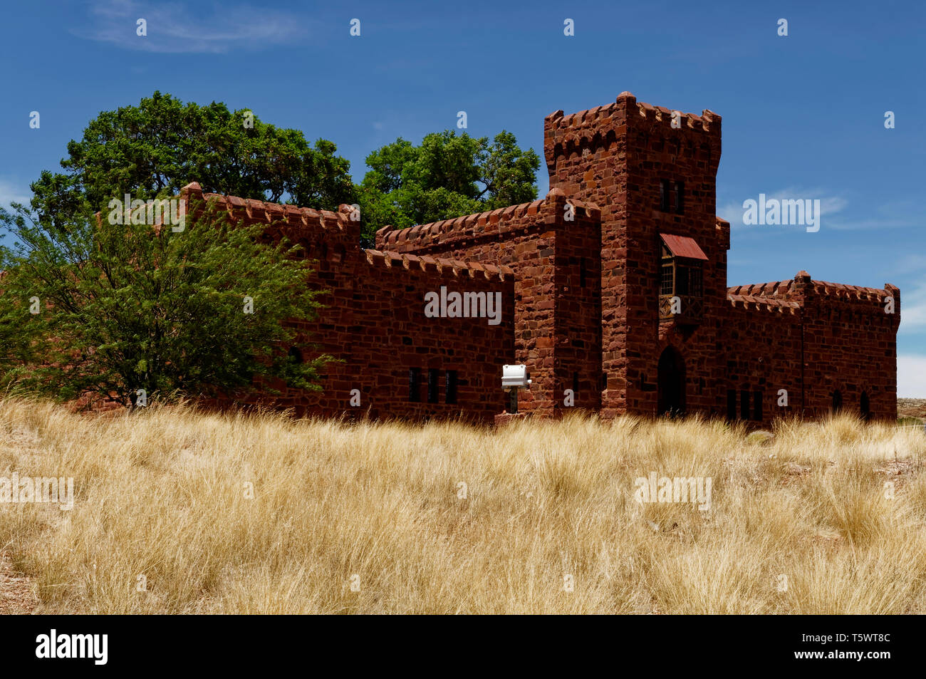 Duwisib Castle in Namib Desert near Maltahöhe, Maltahöhe District, Hardap Region, Namibia Stock Photo