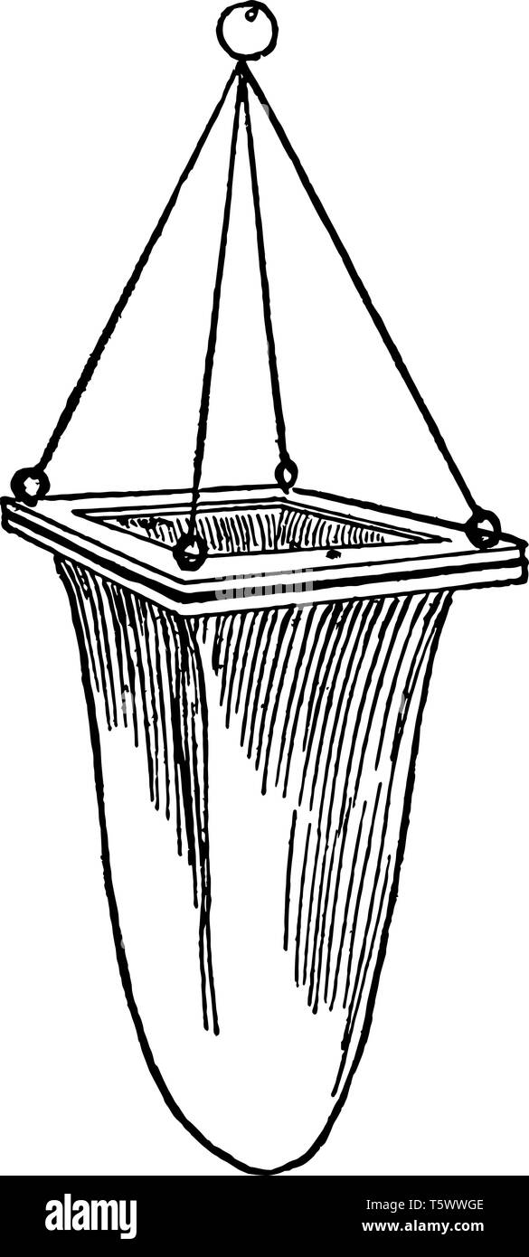 This diagram represents Strainer vintage line drawing or engraving