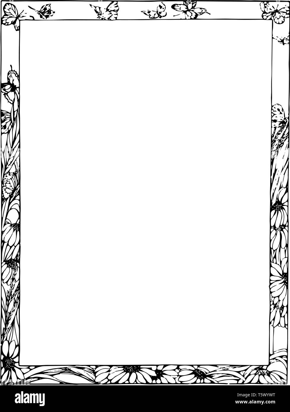 simple black page border designs