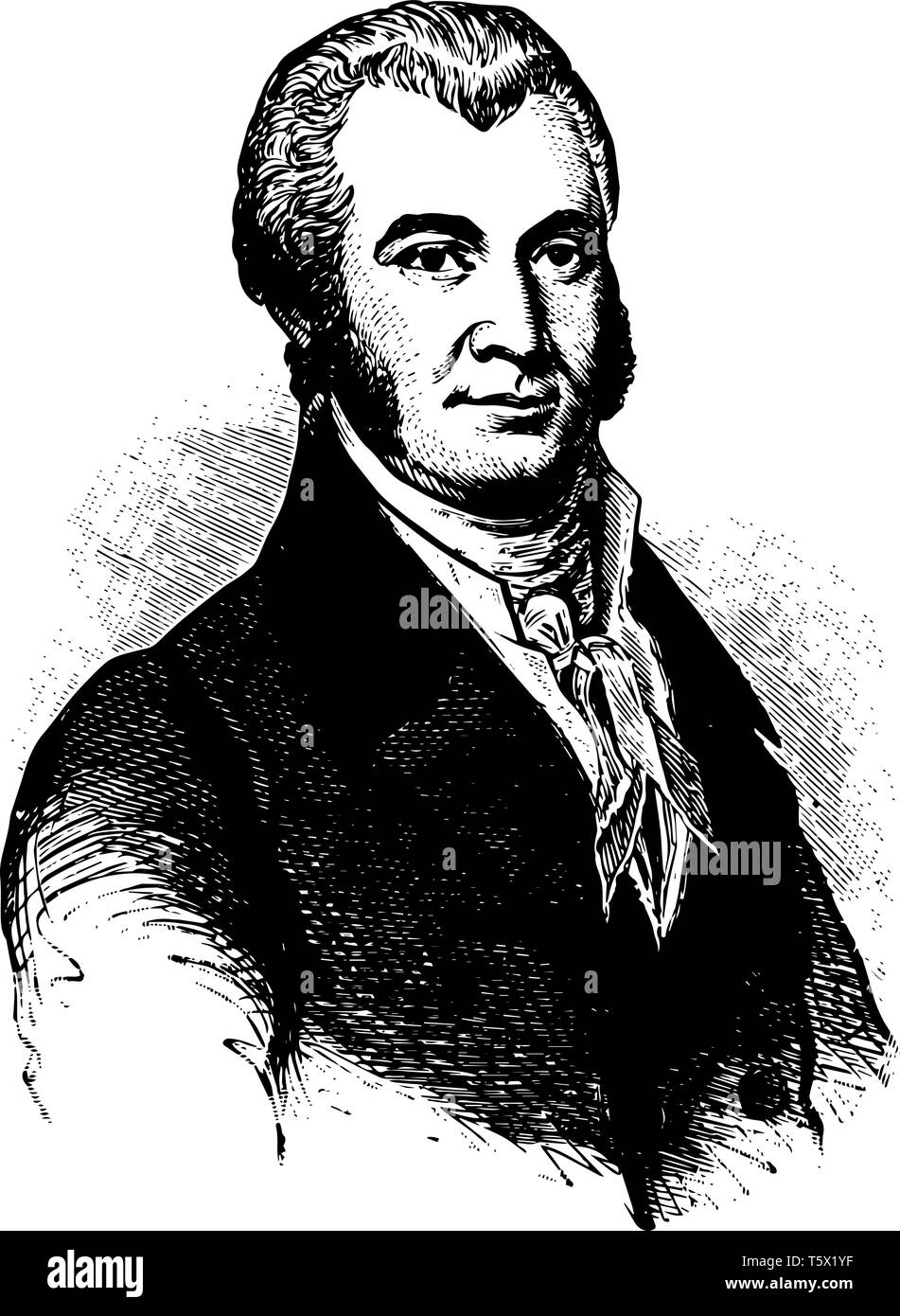 James Asheton Bayard 1767 to 1815 he was an American lawyer politician and a member of the federalist party he served as U.S. Representative and U.S.  Stock Vector