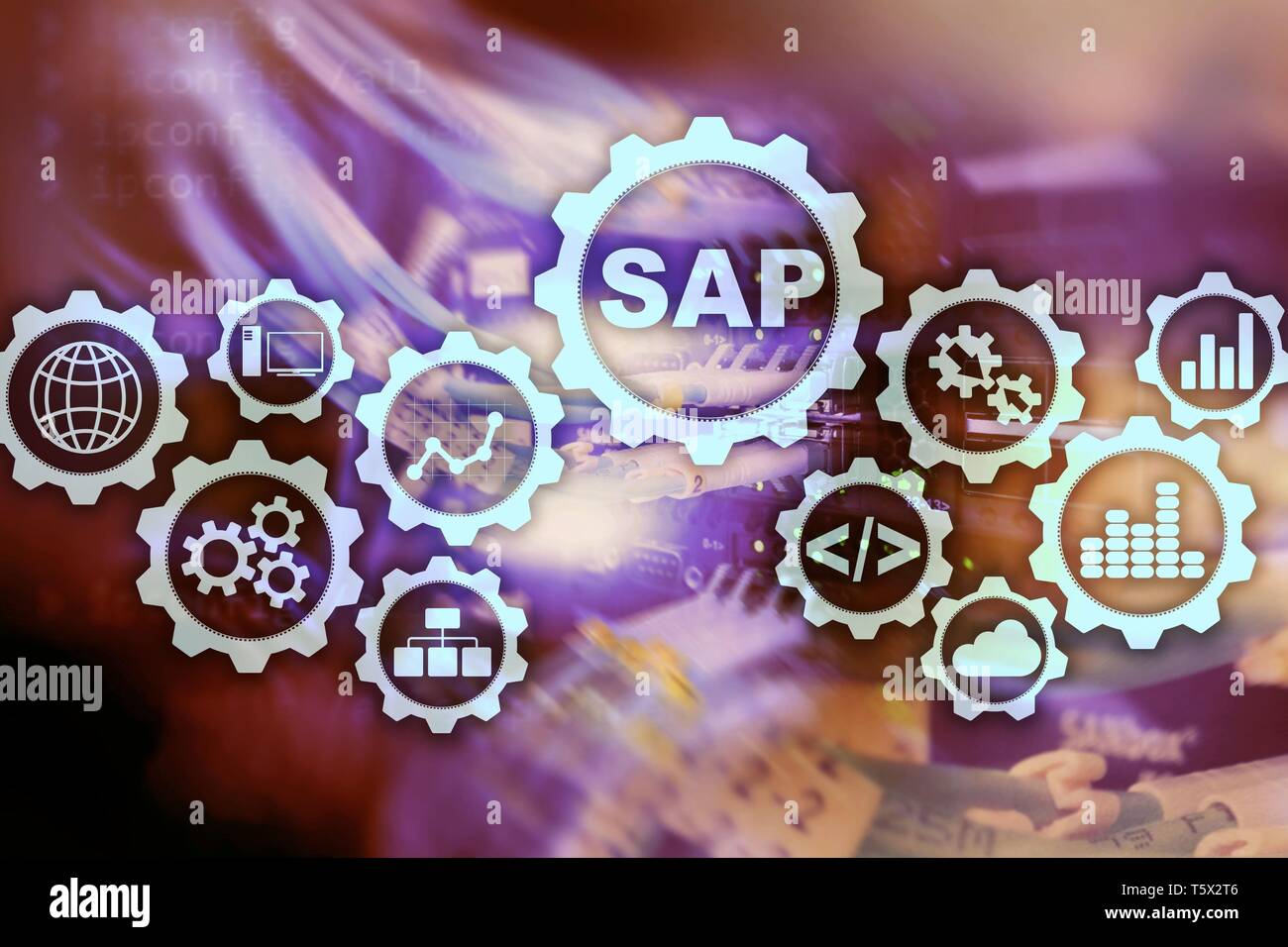SAP System Software Automation concept on virtual screen data center ...