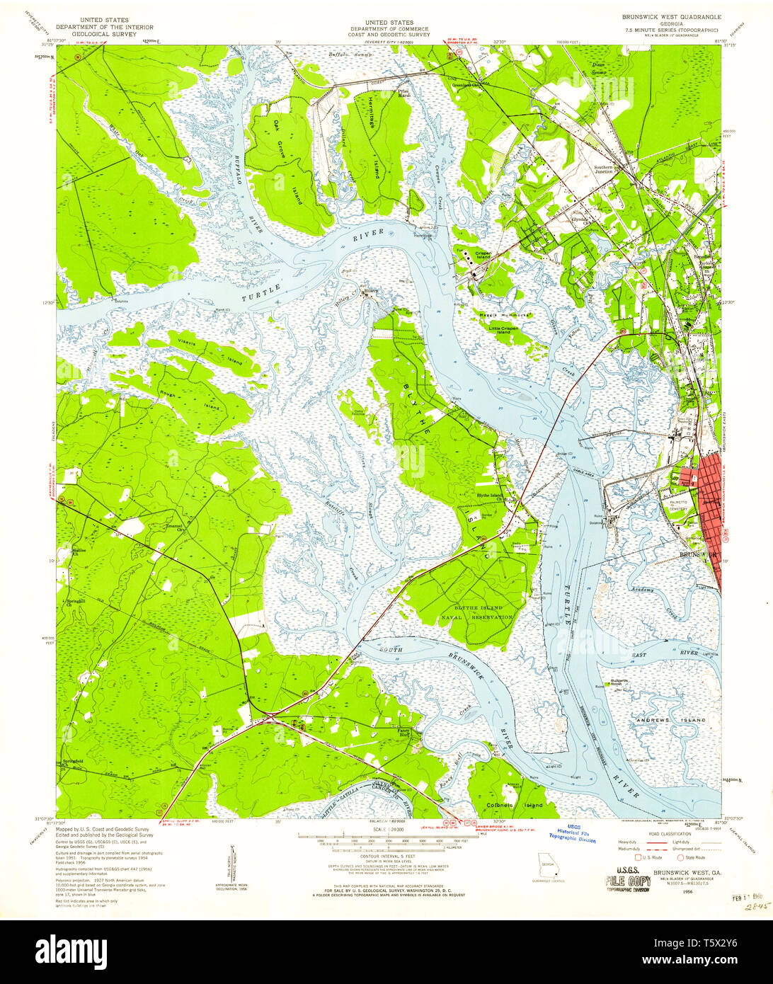 Brunswick georgia map hi-res stock photography and images - Alamy