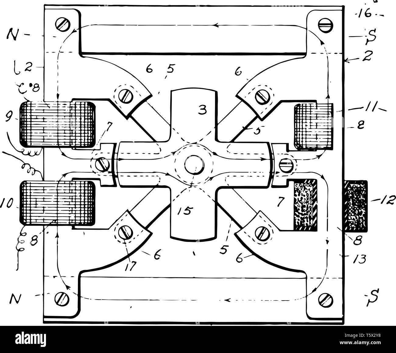 This illustration represents Alternator Inductor which is a passive