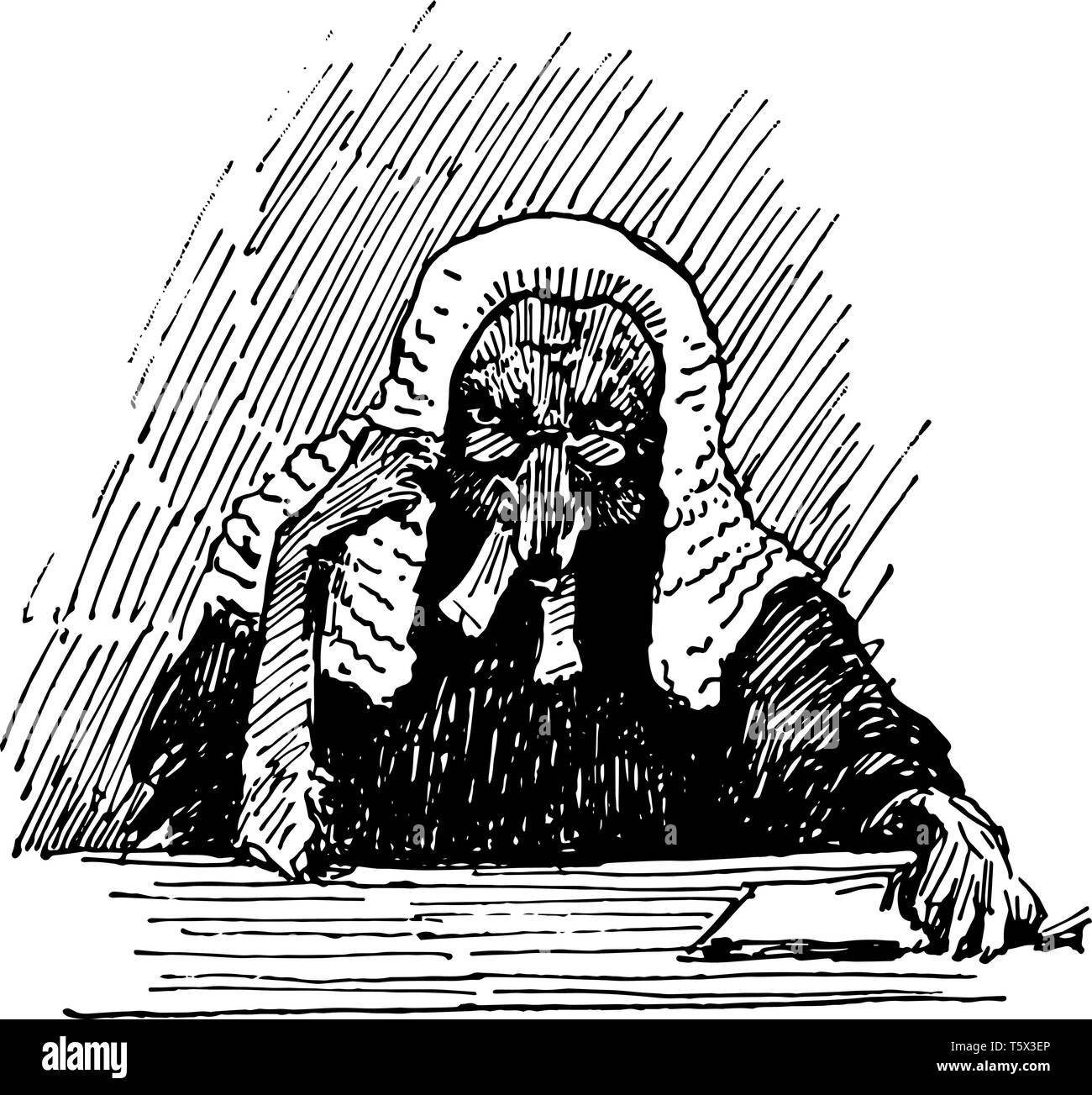 Judge wig black Black and White Stock Photos & Images - Alamy