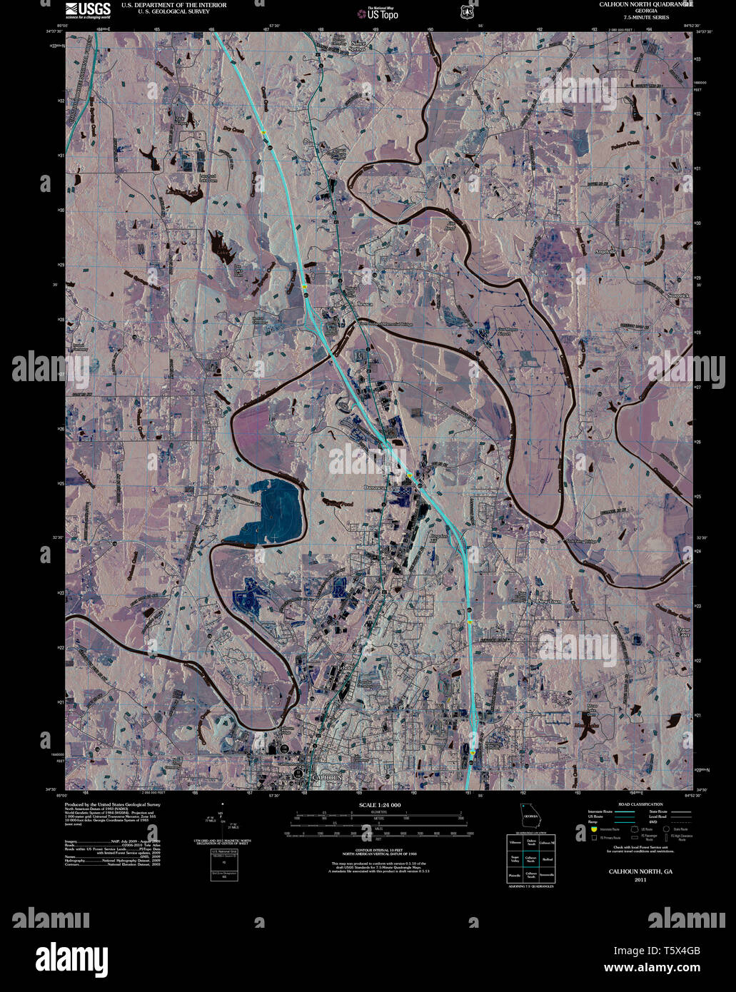 Calhoun map hires stock photography and images Alamy