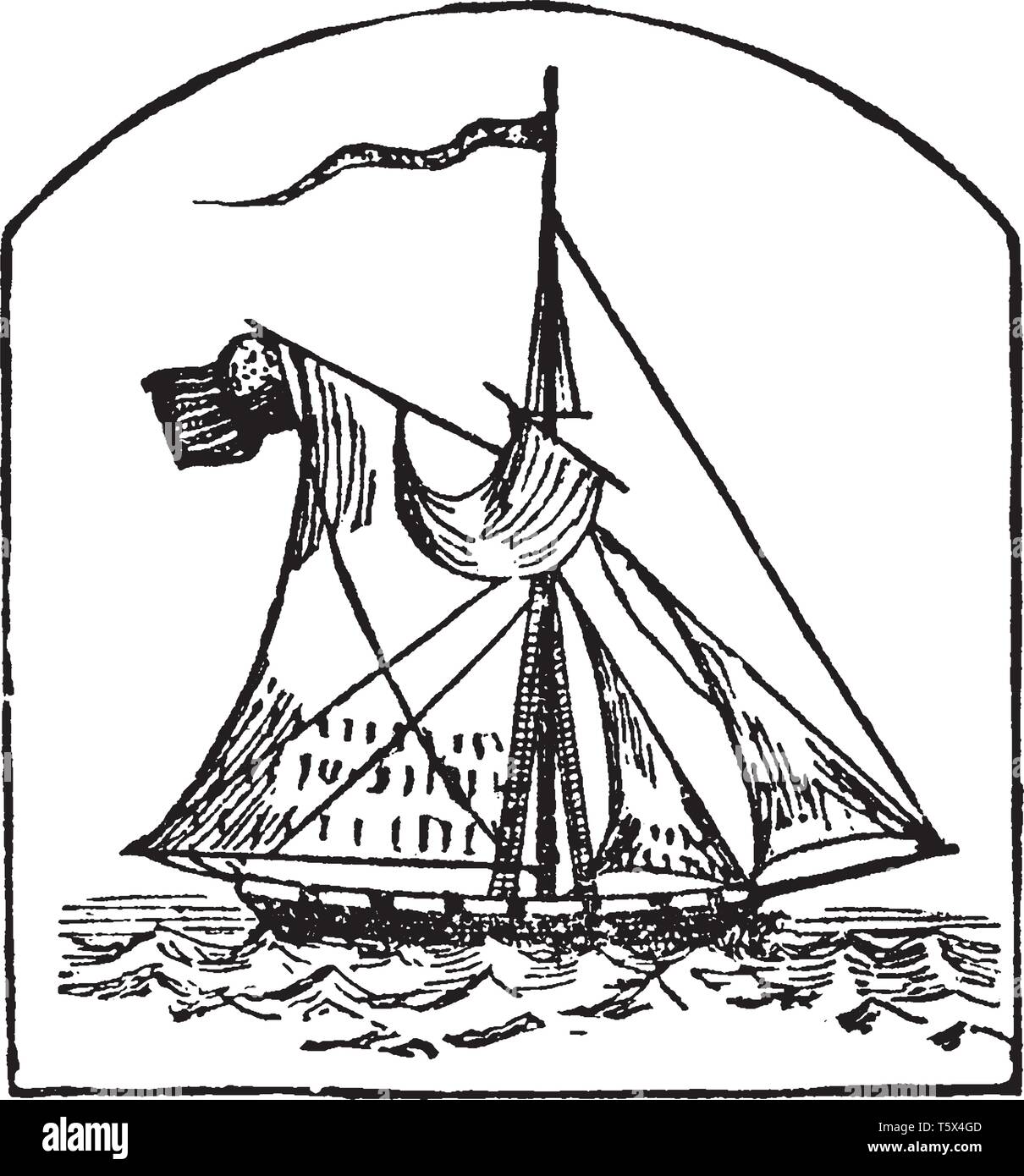 Sloop cutter Stock Vector Images - Alamy