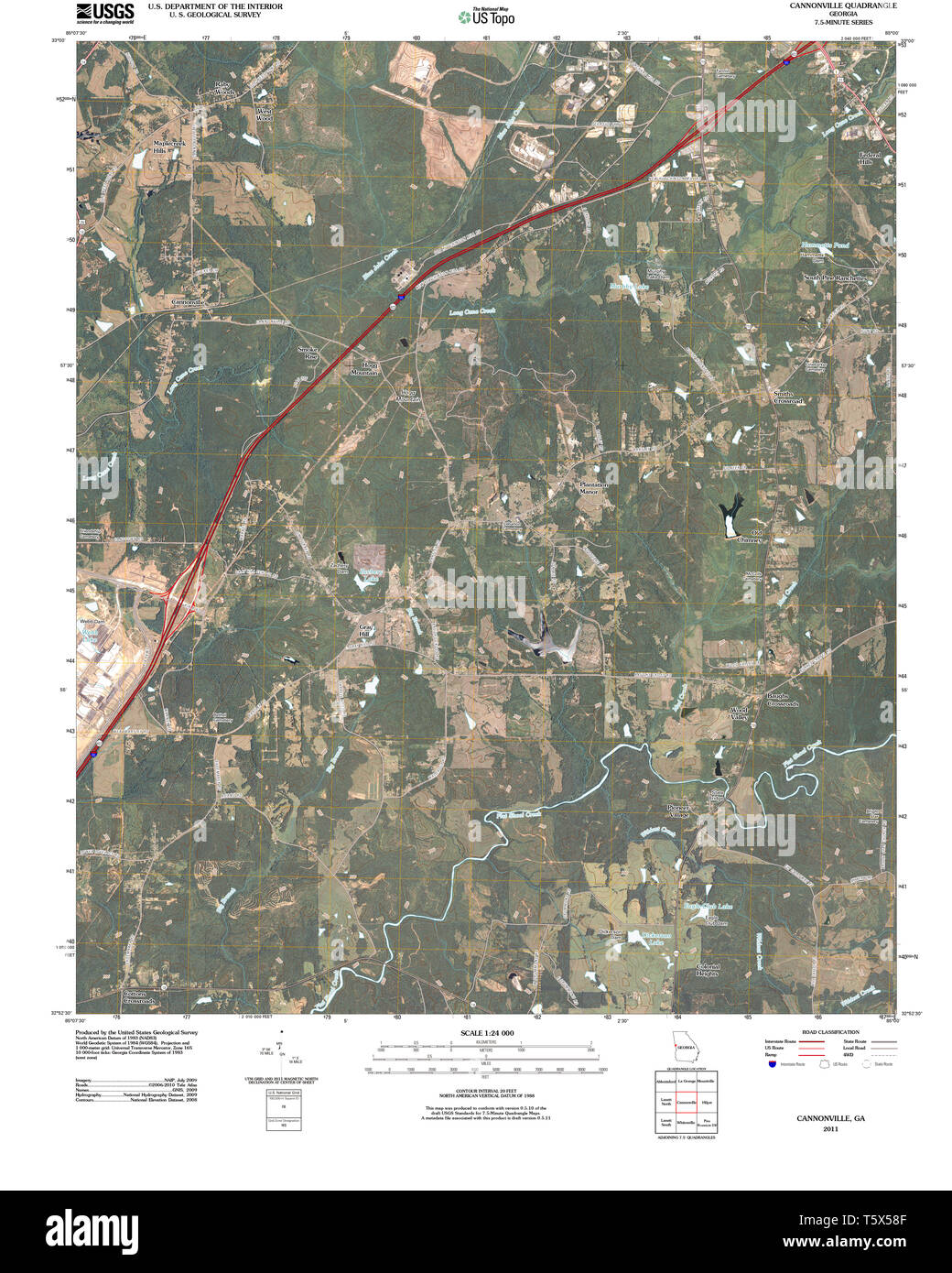 USGS TOPO Map Georgia GA Cannonville - Usgs Topo Map Georgia Ga Cannonville 20110216 Tm Restoration T5X58F