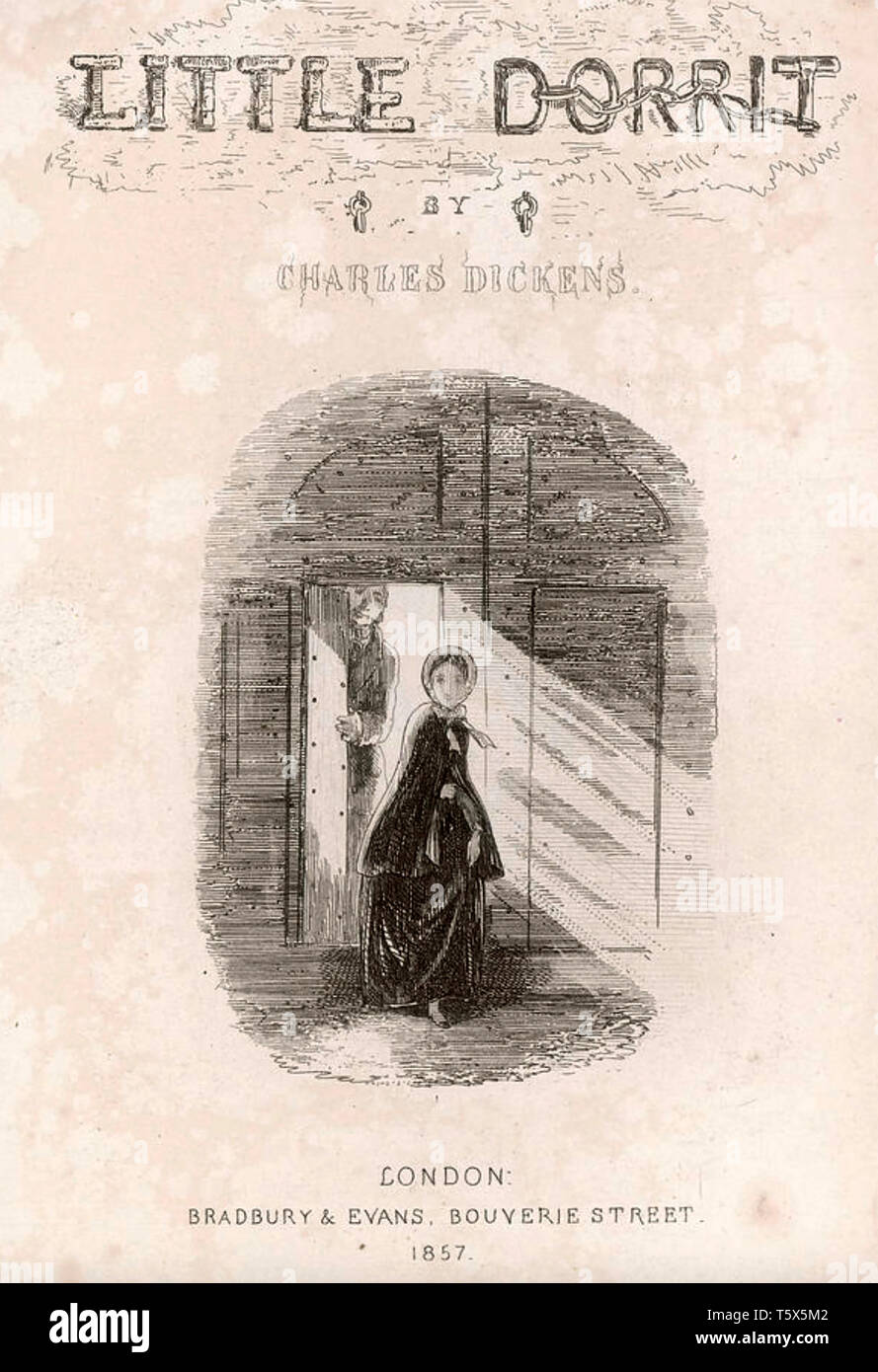 LITTLE DORRIT  Frontespiece of 1856 book by Charles Dickens Stock Photo
