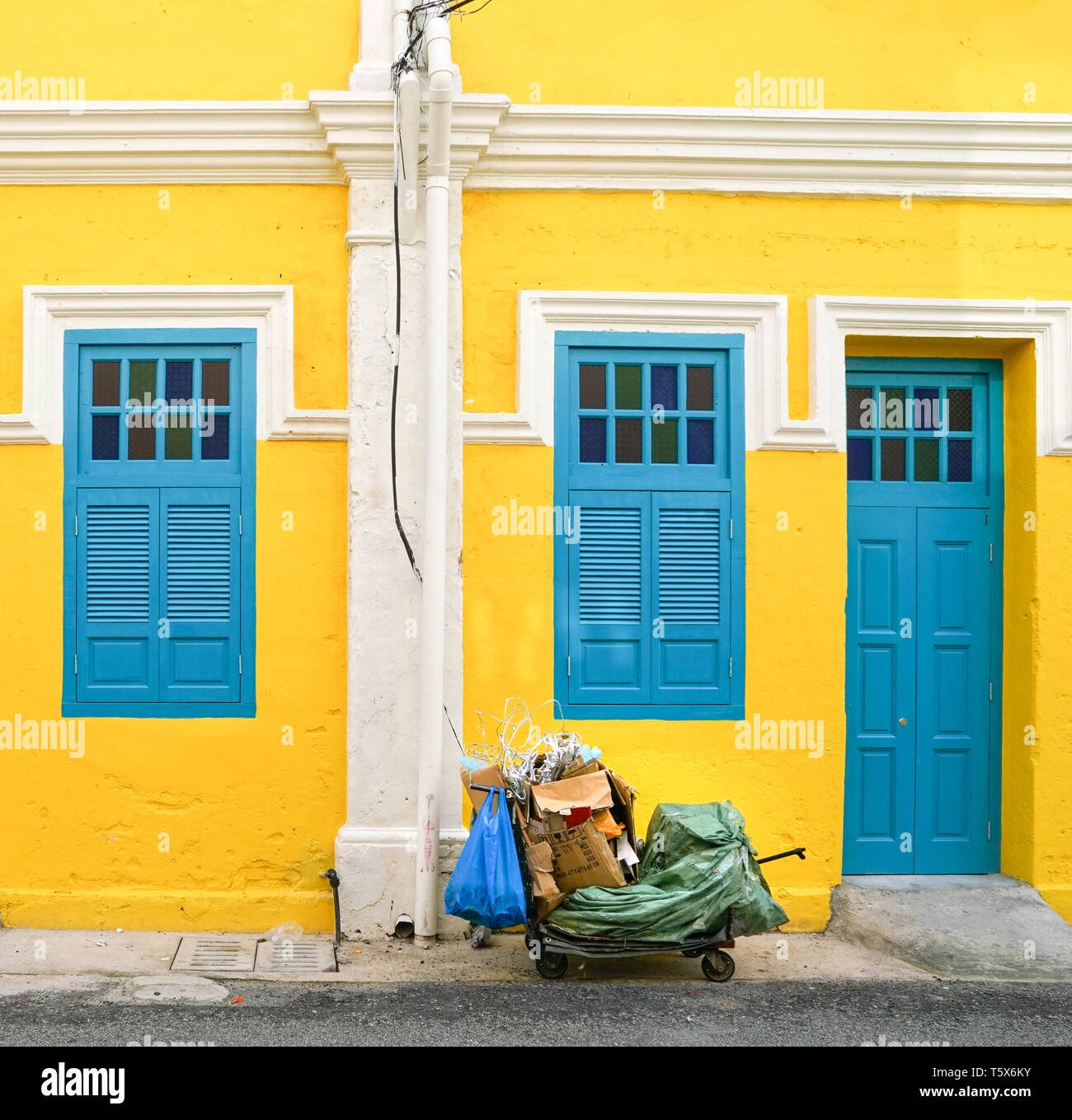 Garbage or trash outside house, protect our environment concept Stock Photo Alamy