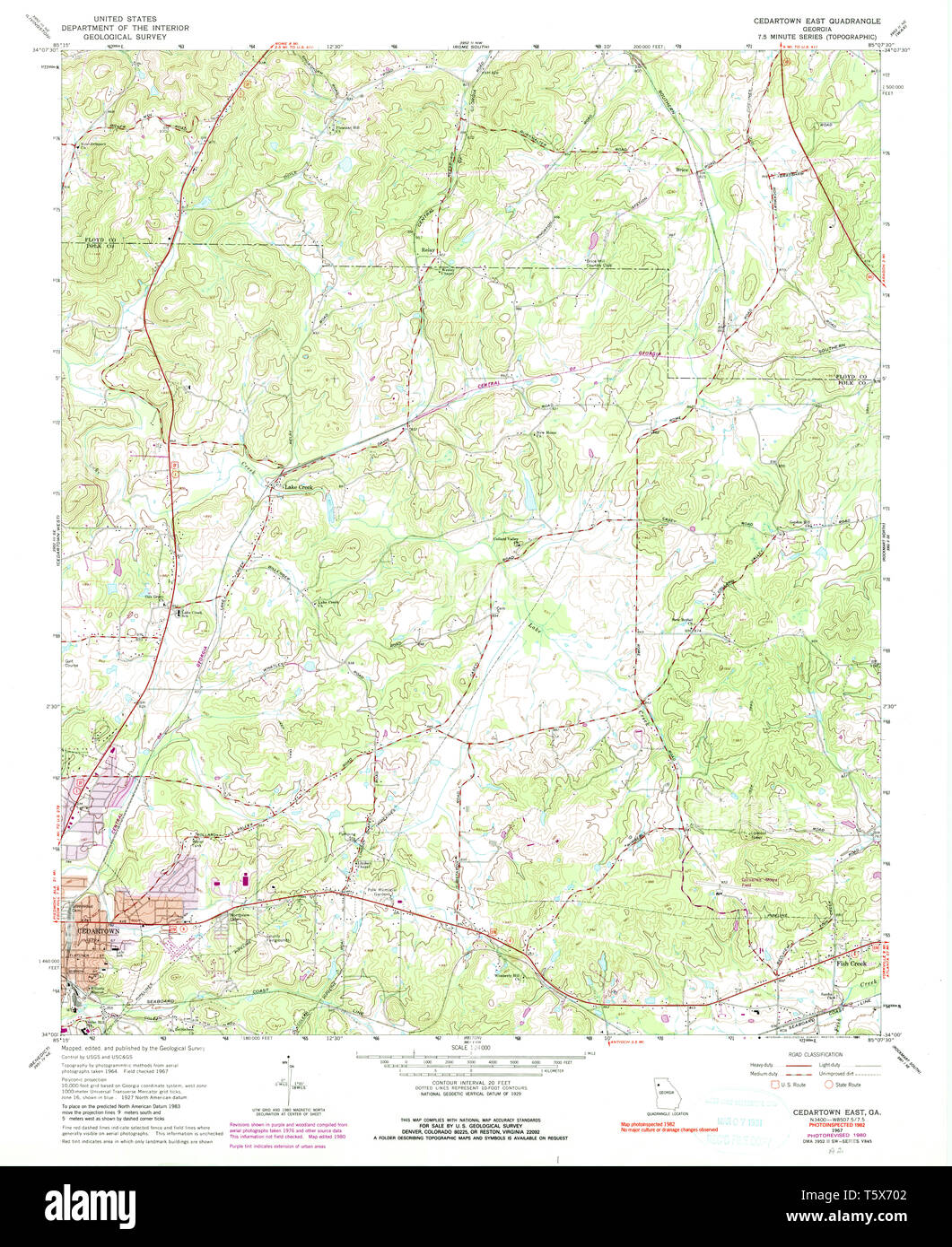 Cedartown map hires stock photography and images Alamy