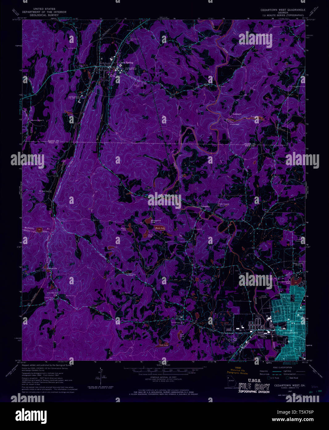 Map of cedartown hires stock photography and images Alamy