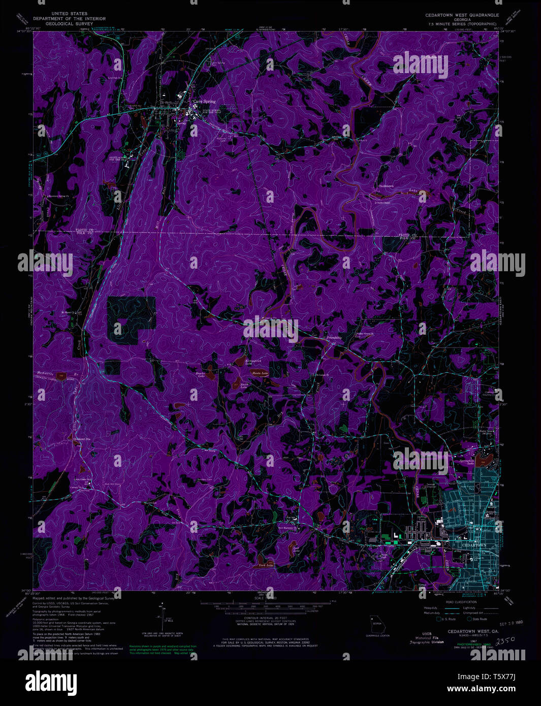 Cedartown map hires stock photography and images Alamy