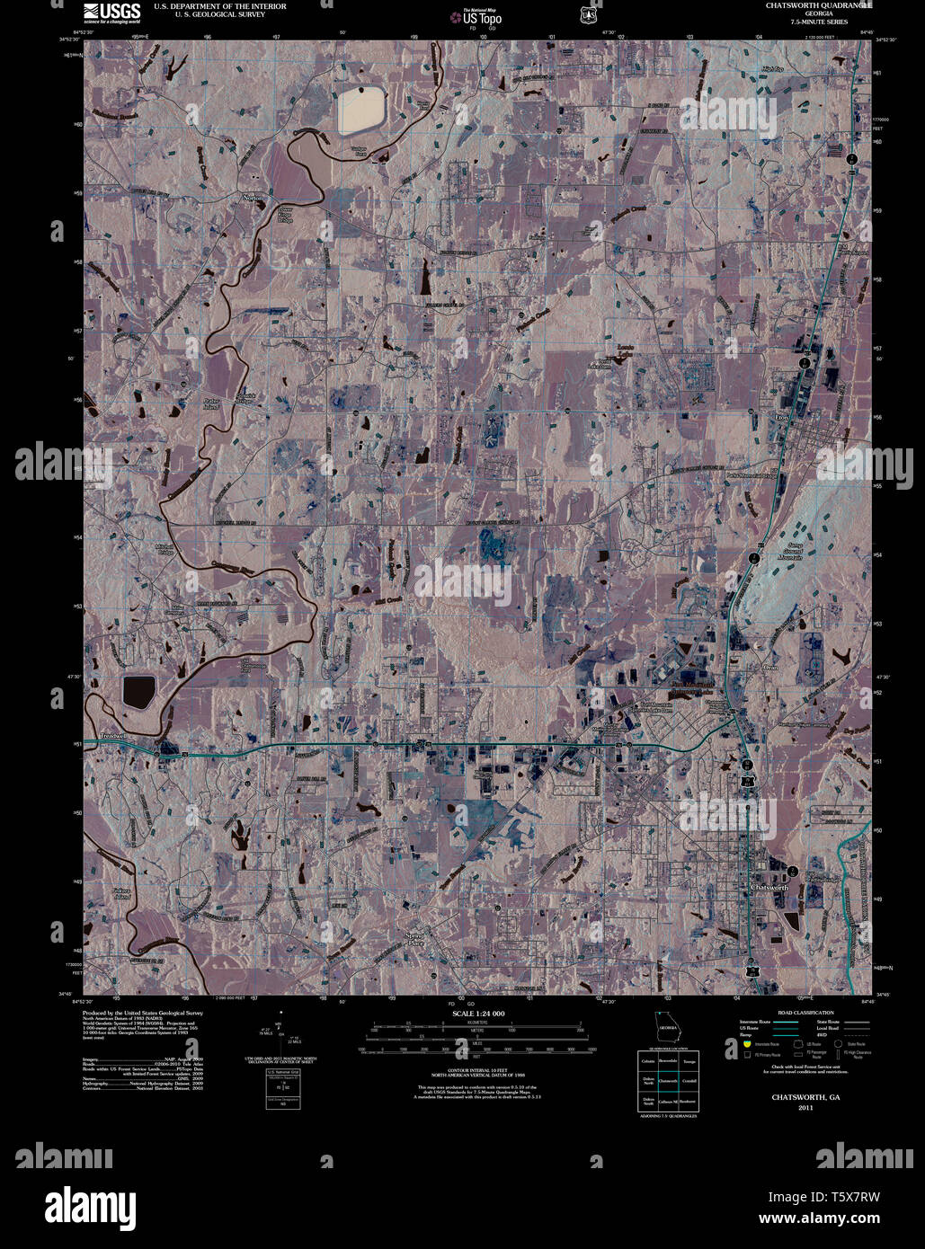 Map of chatsworth hires stock photography and images Alamy