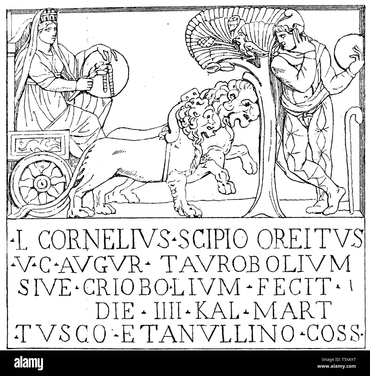 Representation of the Mother of God on Roman tombs, Stock Photo