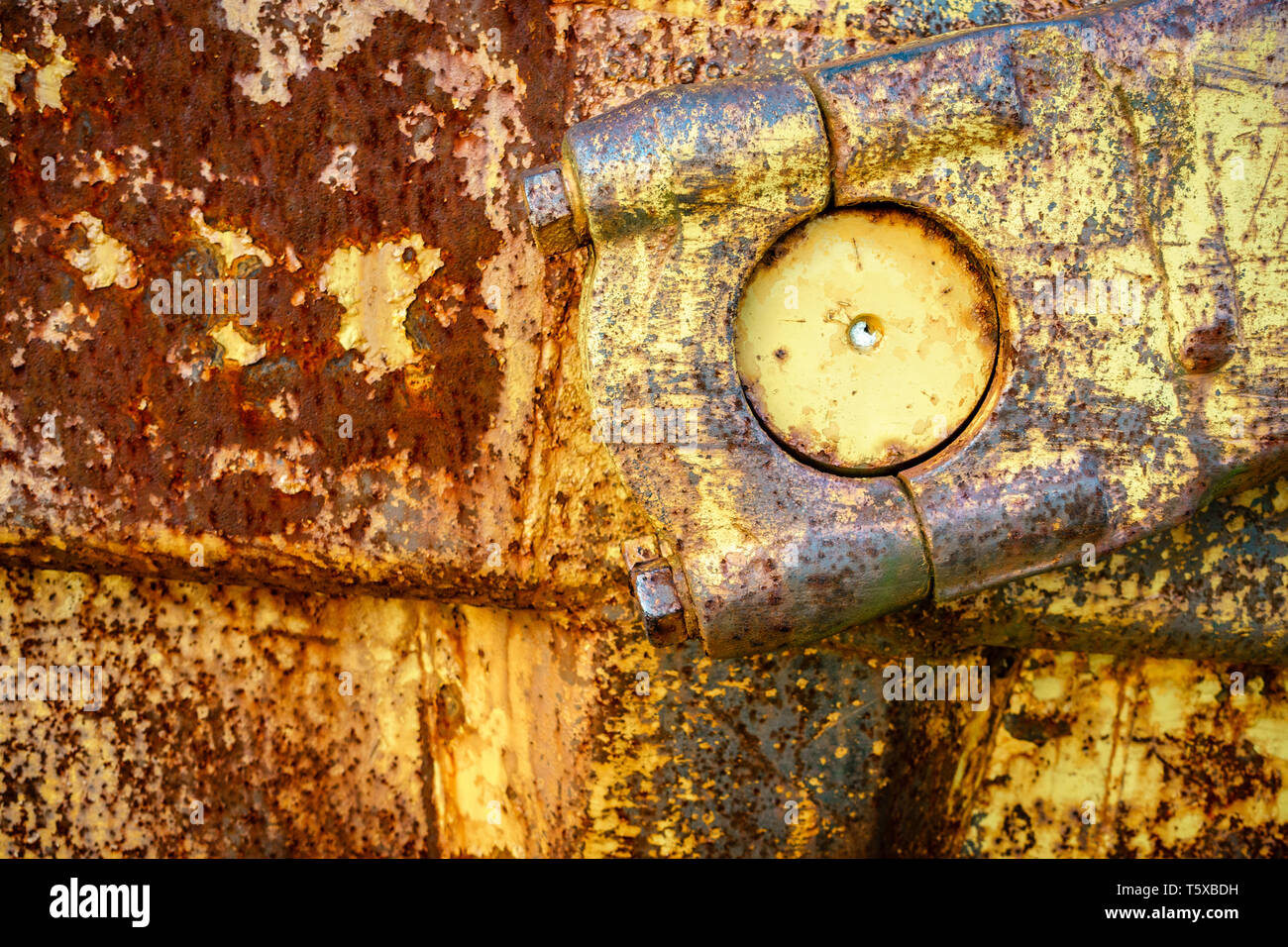 Close-up image of rusted machinery part Stock Photo