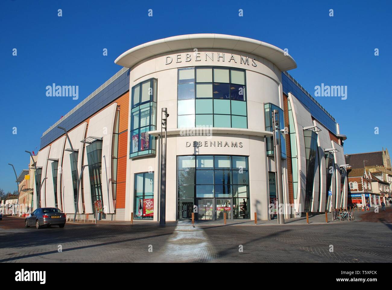 Debenhams department store in Ashford, Kent, UK on December 8, 2008. Opened in March 2008, it is one of 22 Debenhams stores set to close in 2020. Stock Photo