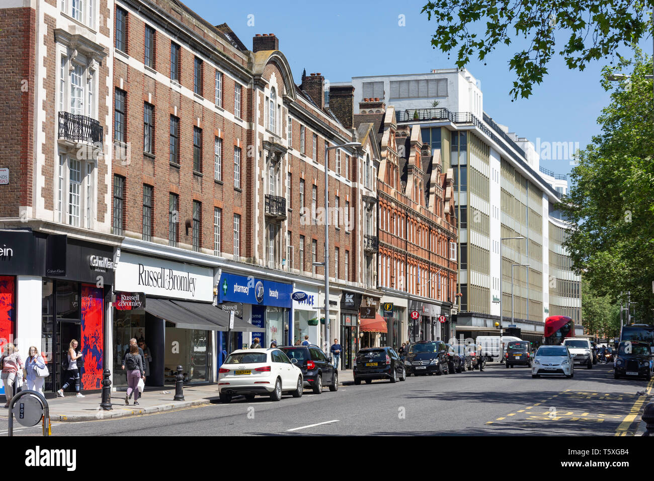 Kings Road, Chelsea, Royal Borough of Kensington and Chelsea, Greater London, England, United Kingdom Stock Photo