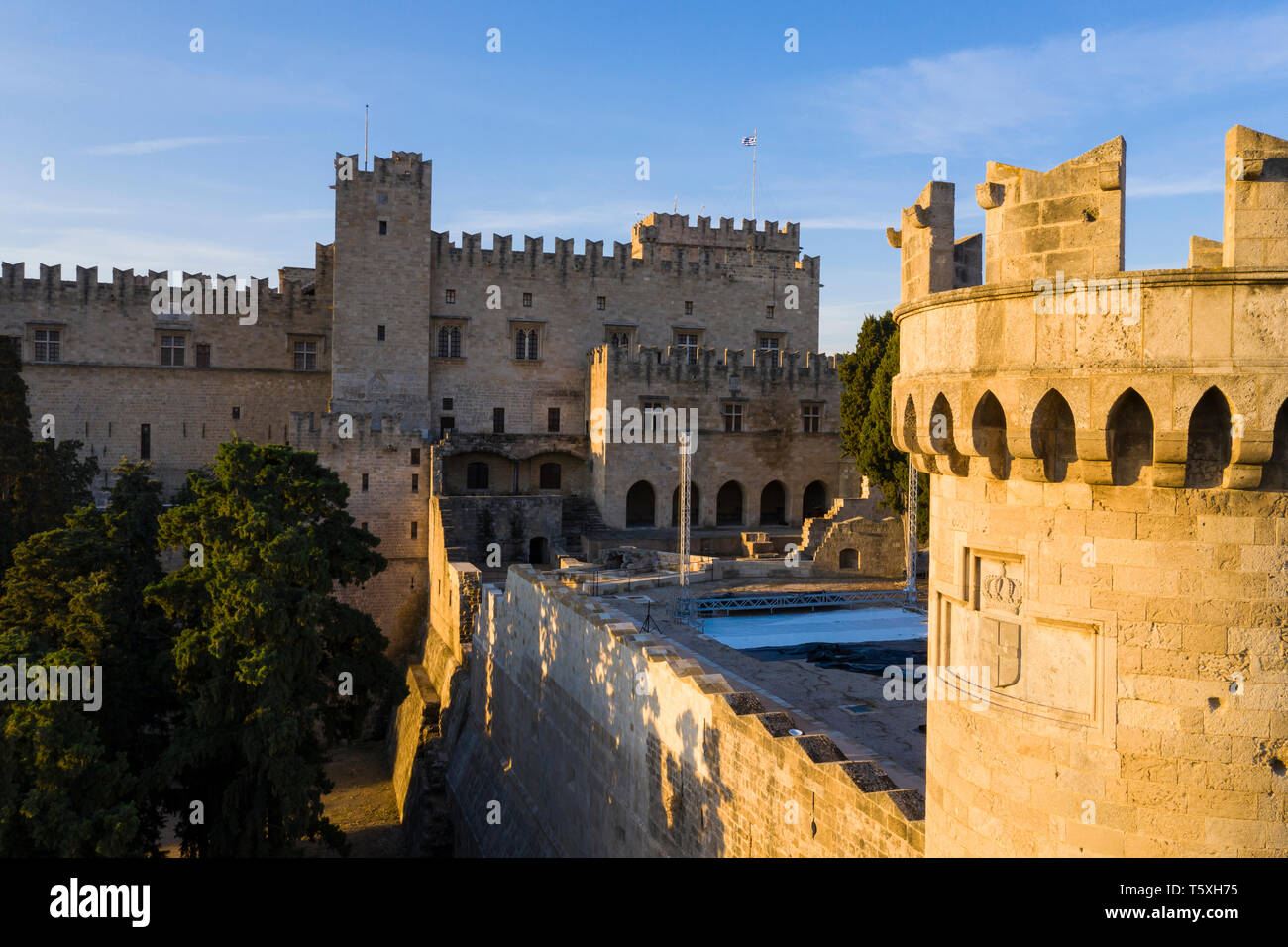Greece, Rhodes, Rhodes Town, Palace of the Grand Master of the Knights Stock Photo