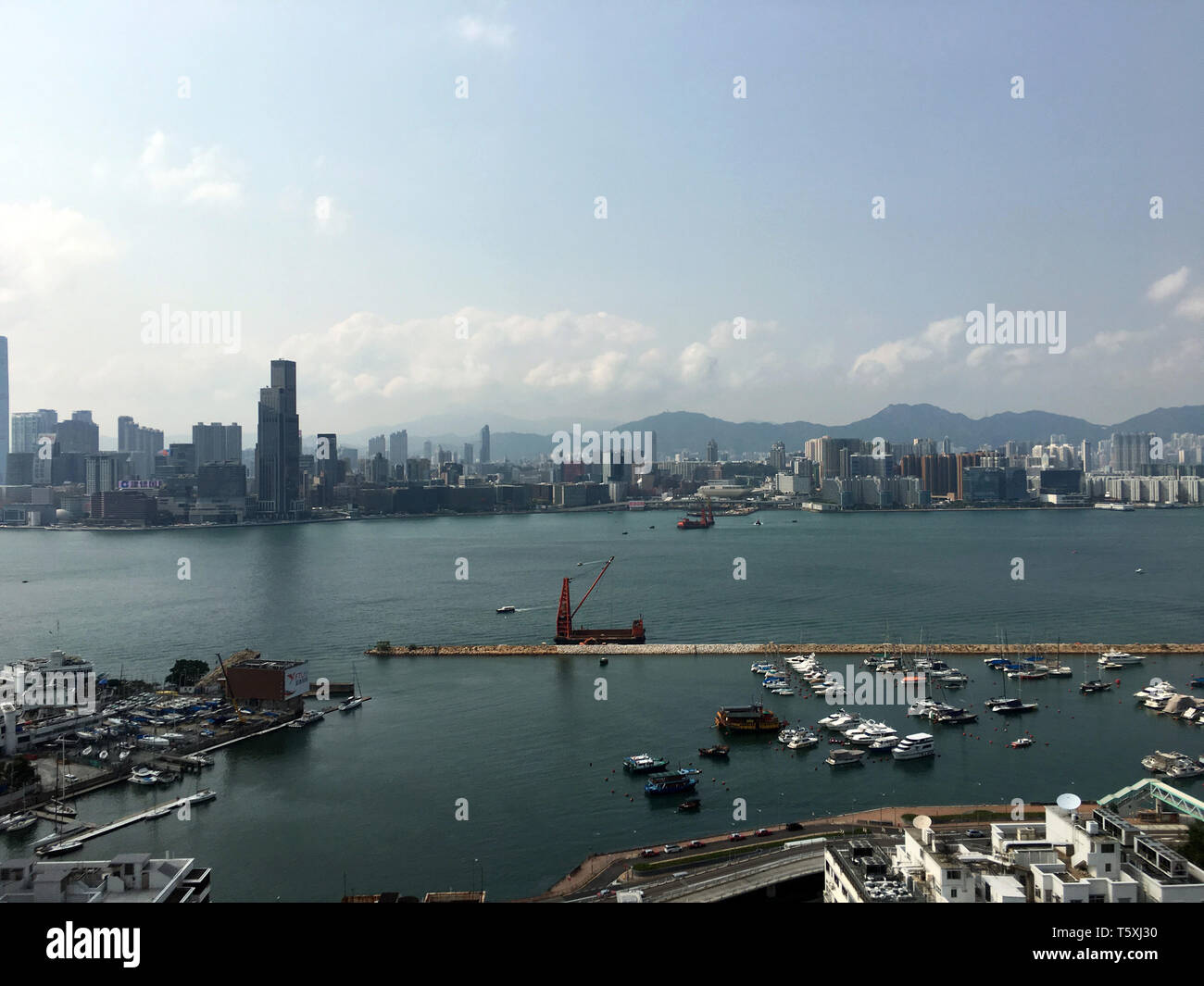 landscape of Hong Kong harbour Stock Photo