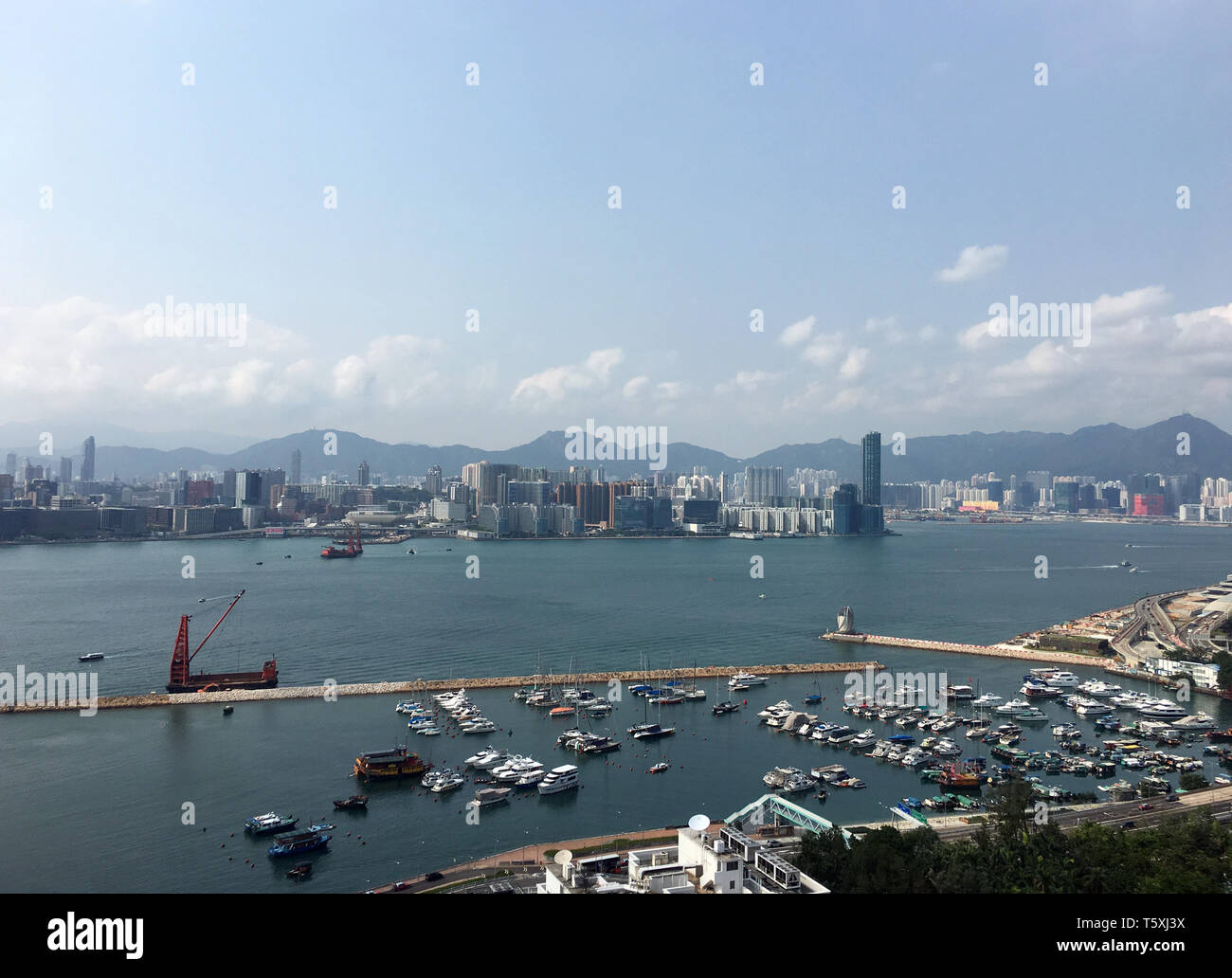 landscape of Hong Kong harbour Stock Photo