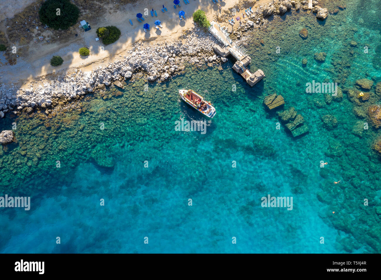 Greece, Rhodes, Anthony Quinn Bay Stock Photo