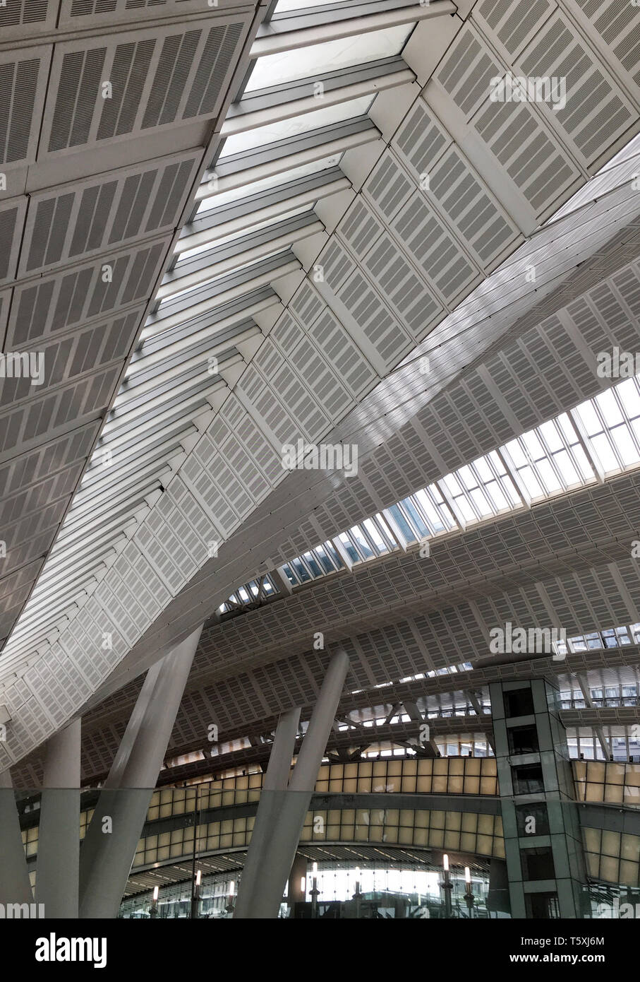 a roof of china hong kong speed train station Stock Photo