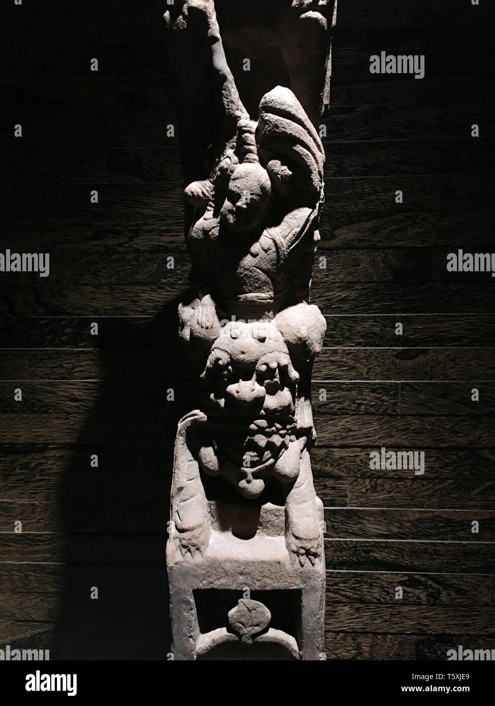 stone devil demon sculpture Stock Photo