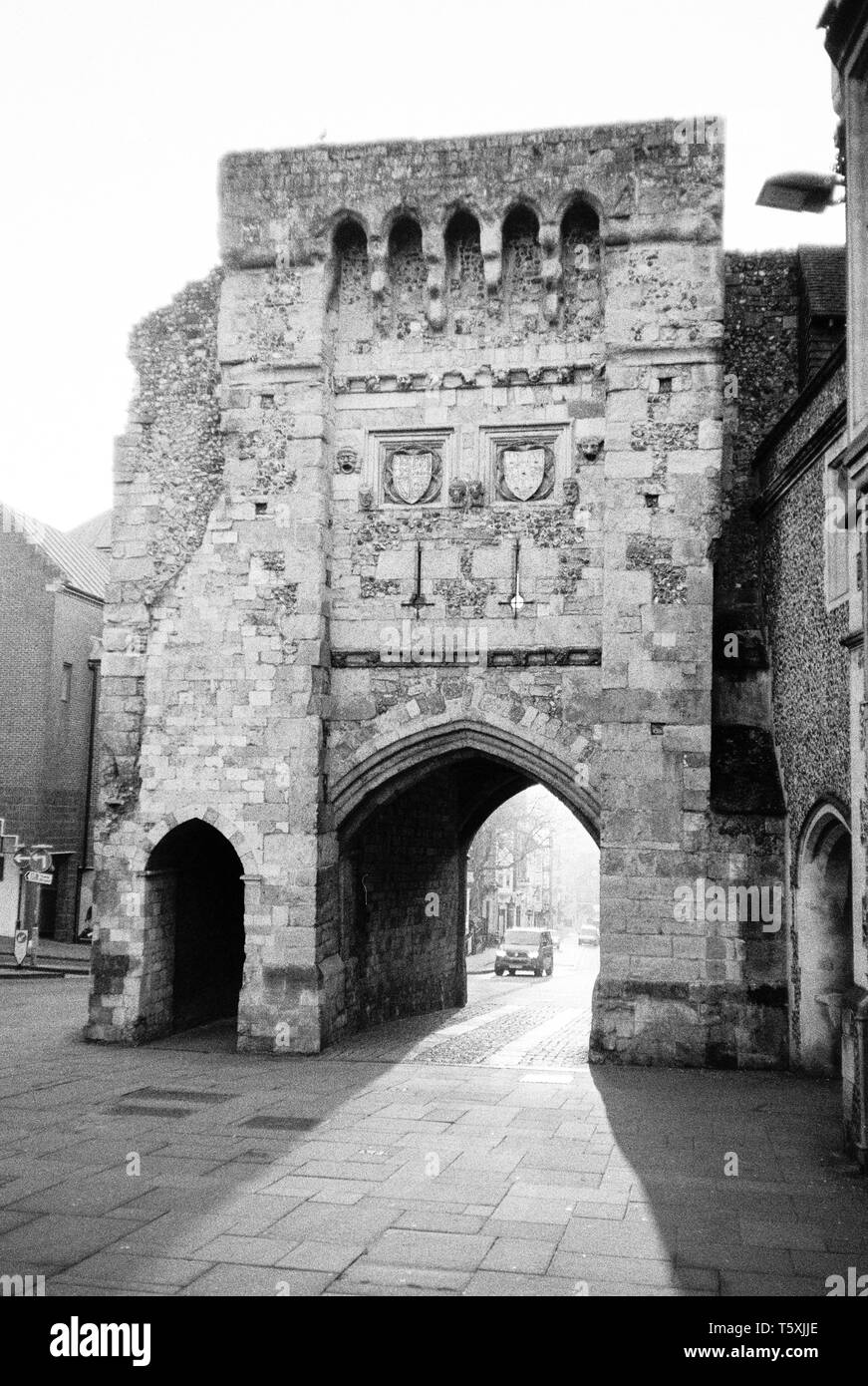 Medieval Westgate West Gate, Winchester, Hampshire, England, United Kingdom. Stock Photo