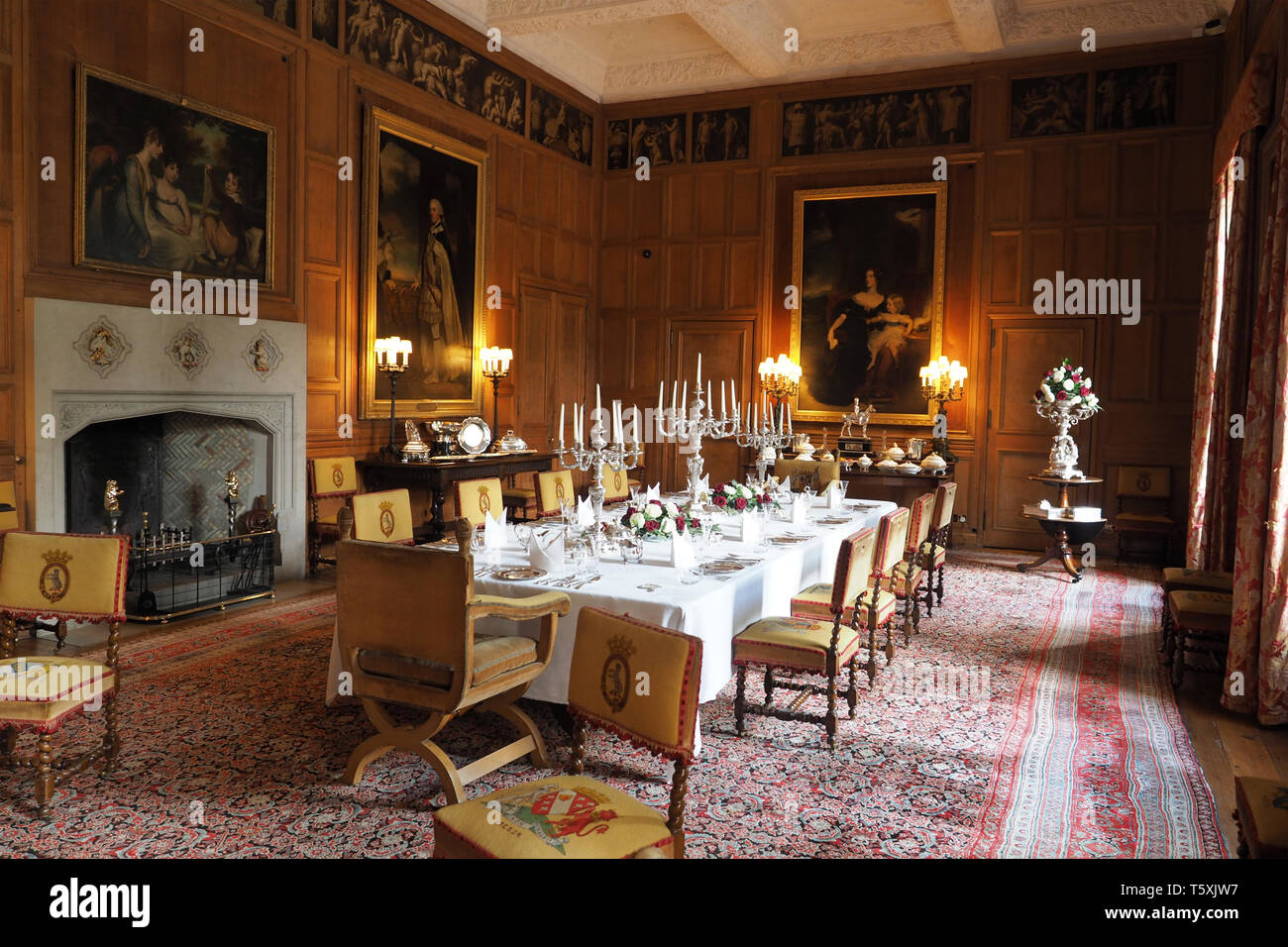 Breakfast Room at Dunrobin Castle, Scotland Stock Photo