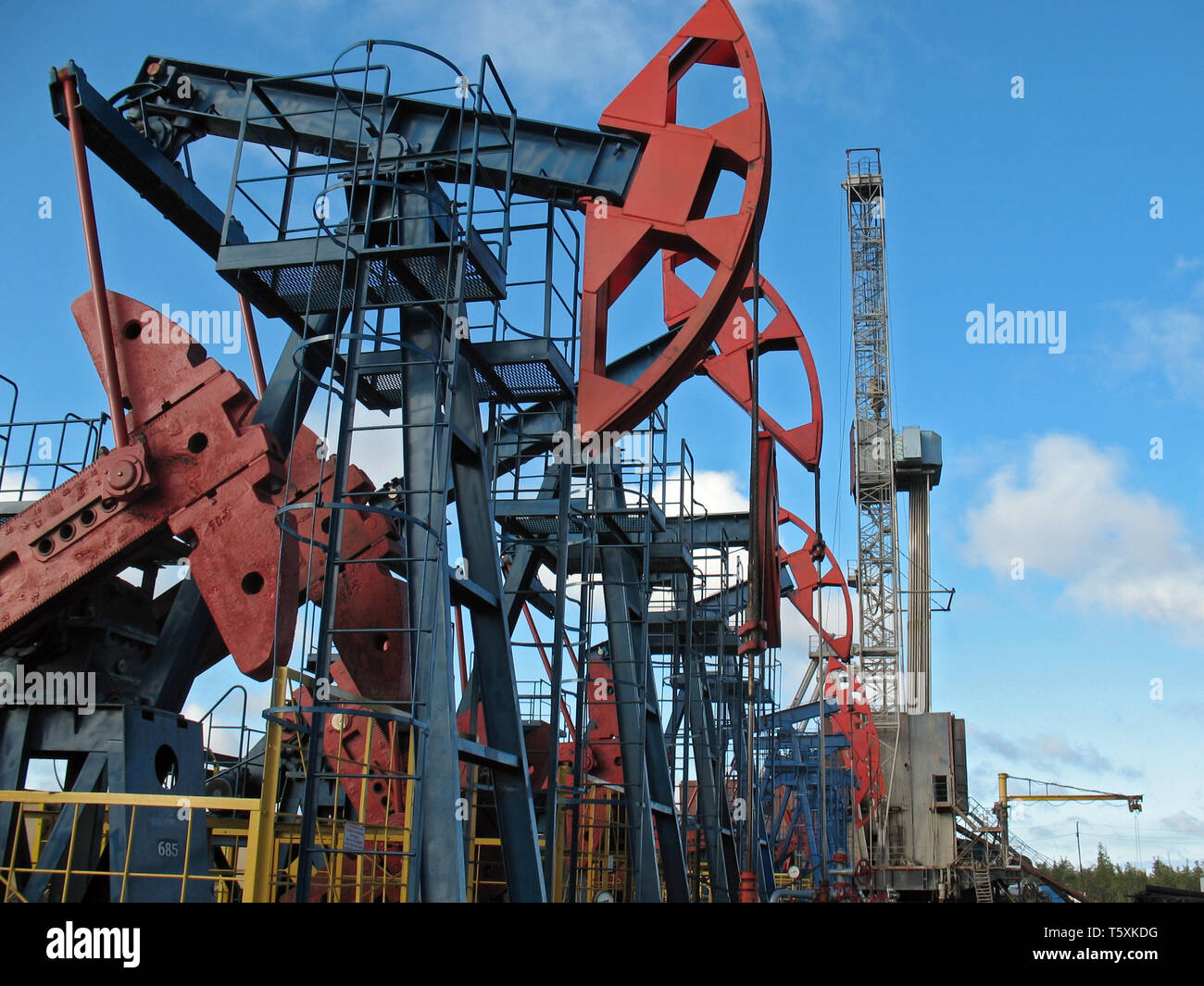 Oil extraction in west Siberia. Stock Photo