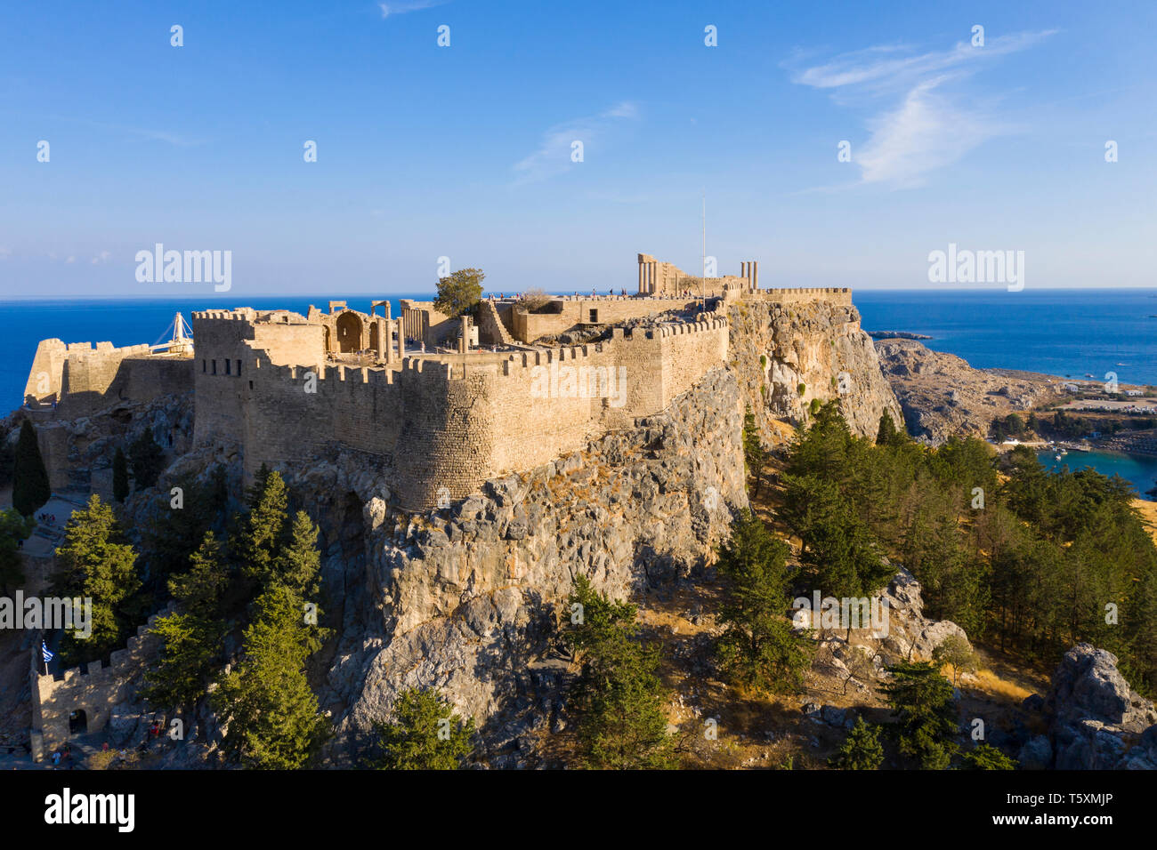 Greece, Rhodes, Lindos Acropolis Stock Photo