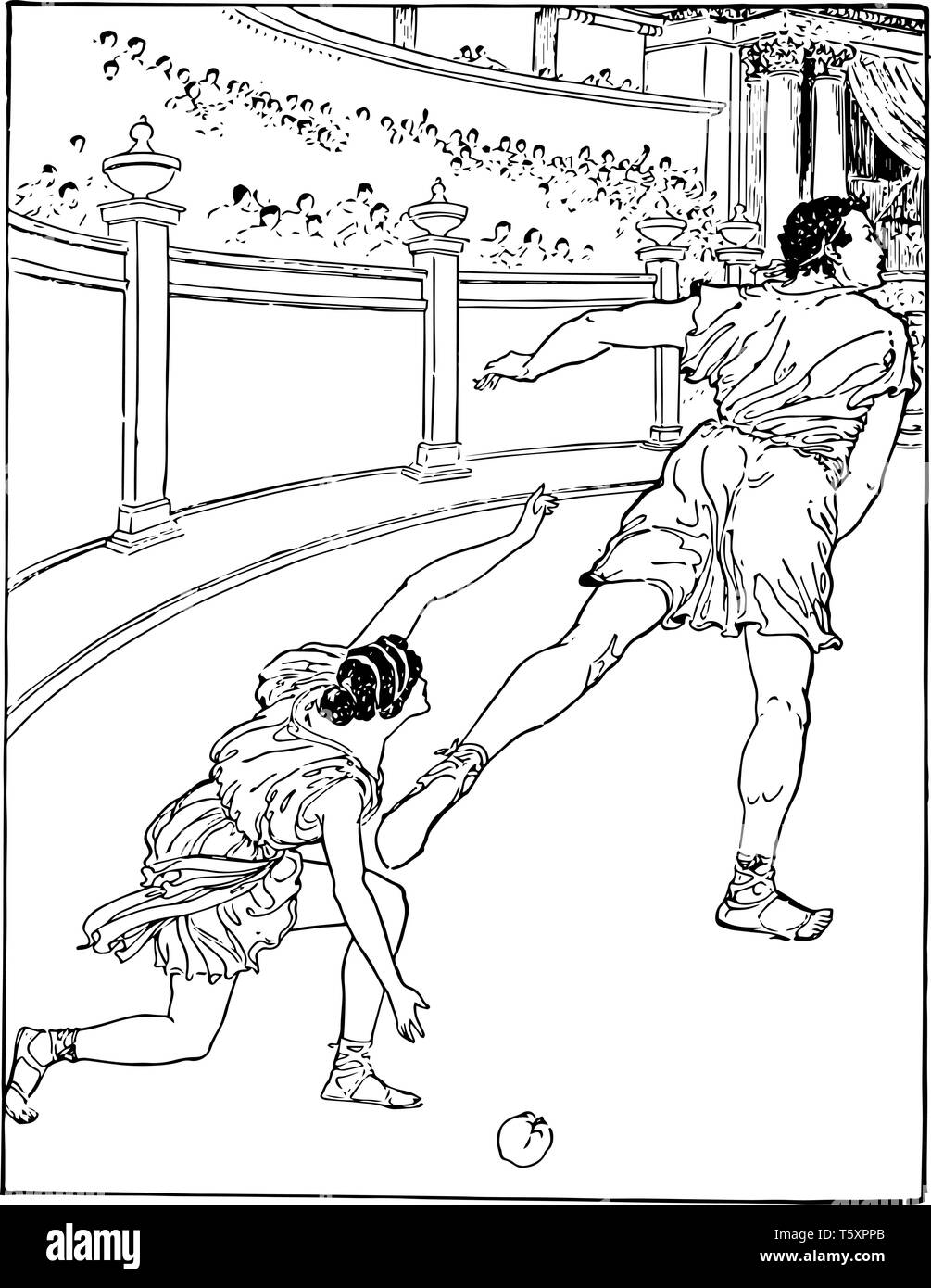 One Of The Famous Races In Greek Mythology Where Atalanta Was Lured To Grab A Golden