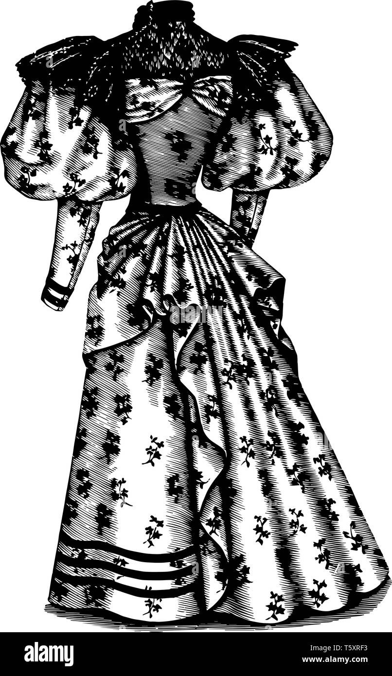 slim fit dress slacks 1898 Print Portrait Fashion Costume Clothing Victorian Woman Dress Wai –  Period Paper Historic Art LLC main image 1